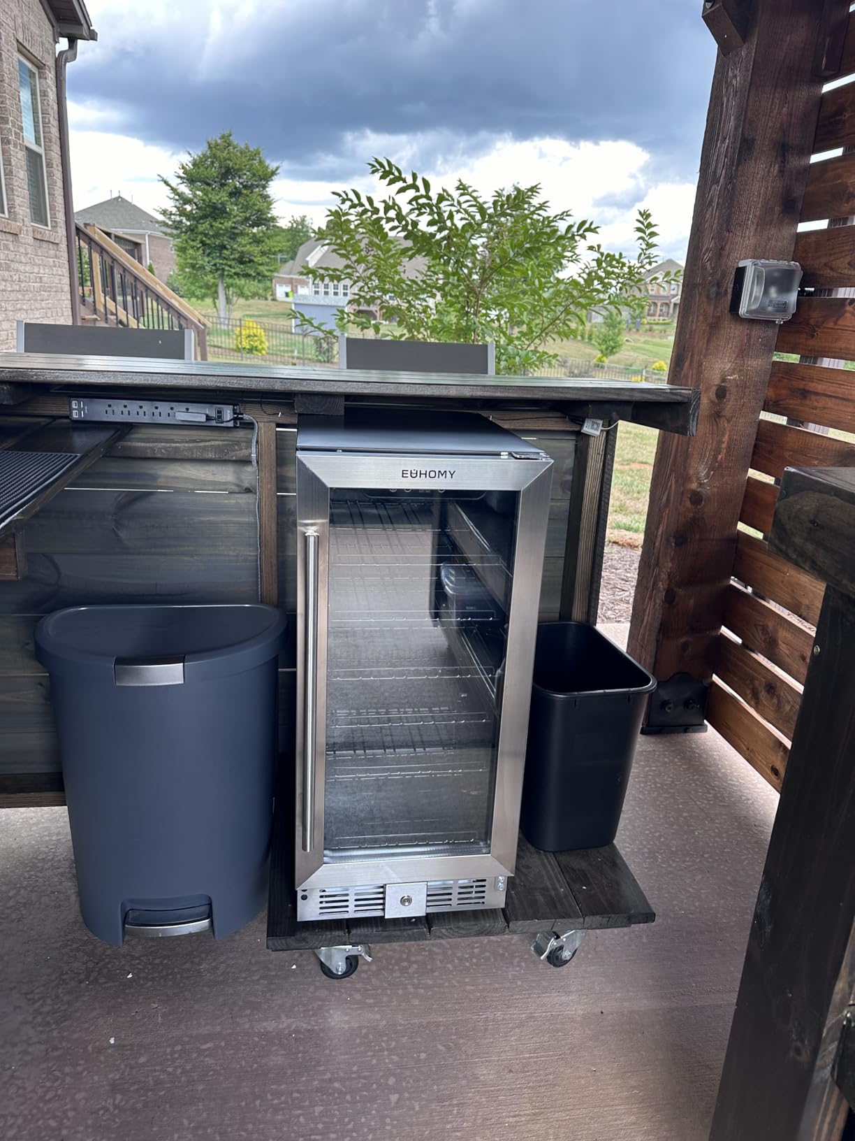 EUHOMY 15 Inch Beverage Refrigerator, 127 Can Under Counter Refrigerator customer photo 2