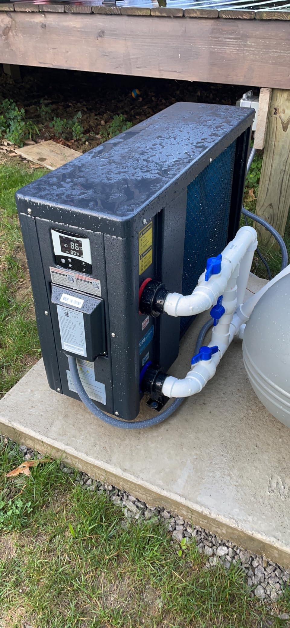 Raypak Crosswind 40i 33,000BTU Electric Swimming Pool Heat Pump Heater, 208/230V Hard Wired Inverter Technology, WiFi, Above Ground & In Ground Pool and spa Heater and Chiller, 9000 Gallon, Heat Cool customer photo 1