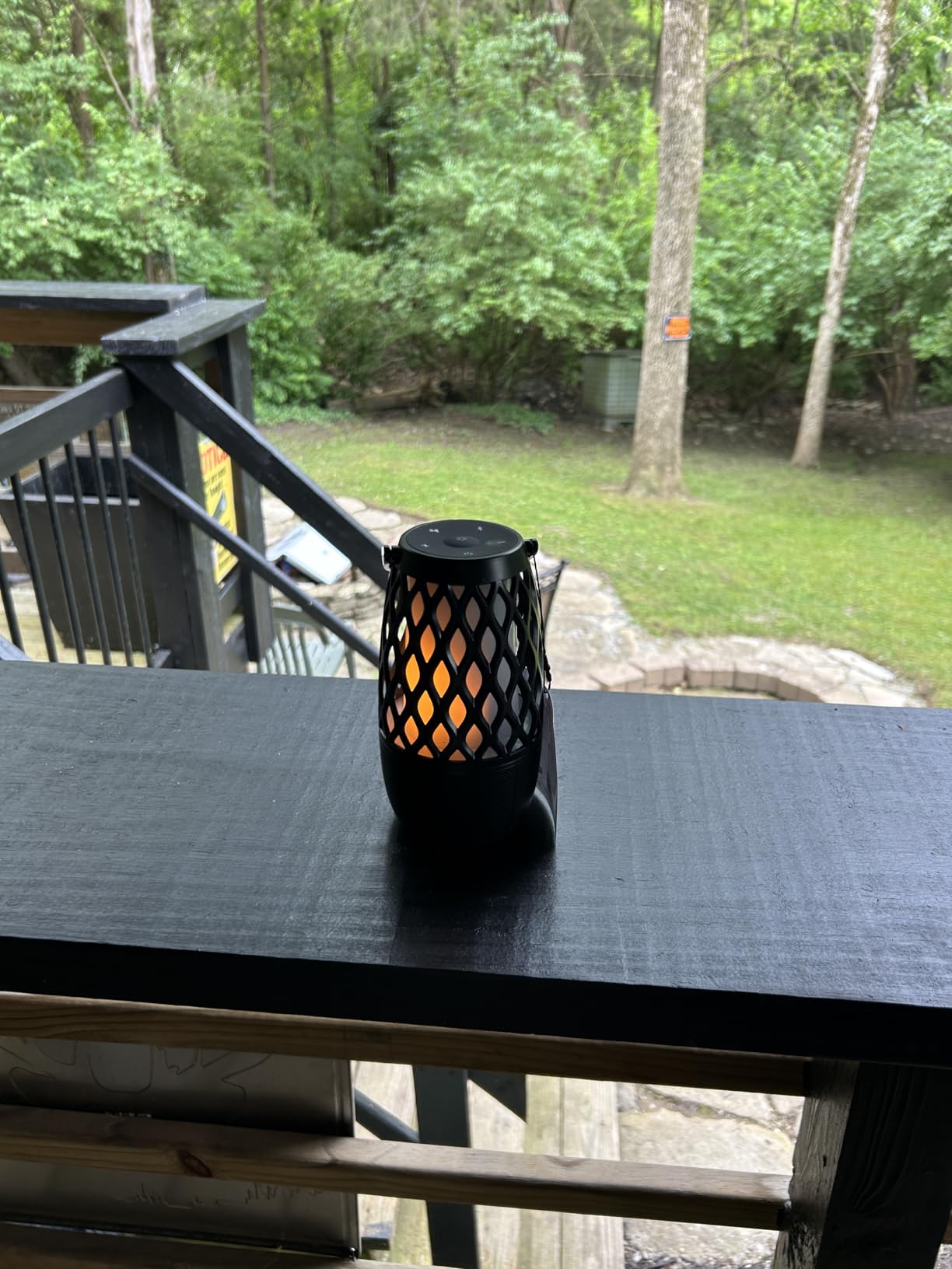 Outdoor Speakers with Lights Gifts for Men Multi-Sync up to 100 Speakers | IPX5 Waterproof, HD Stereo Sound, Auto-Pairing, House Warming Gifts, Lanterns for Camp|Patio|Pool|Yard, Cool Stuff customer photo 1