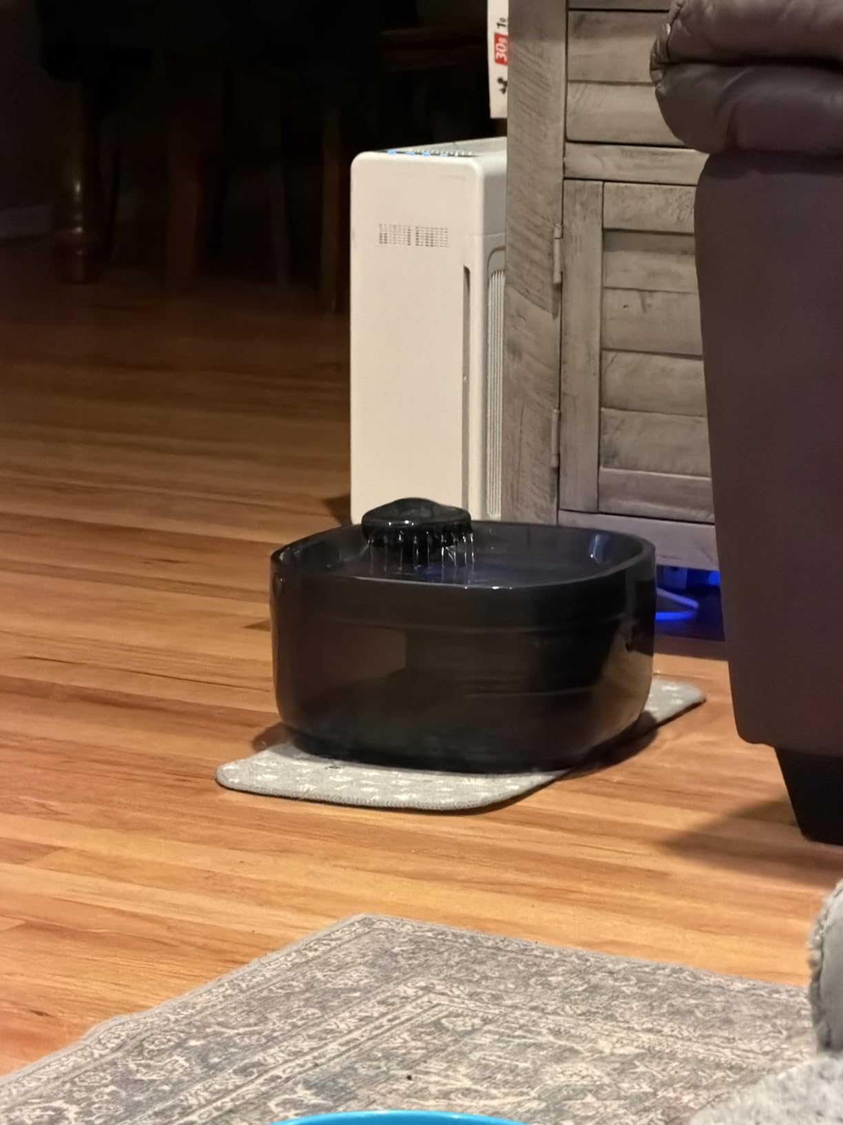 7L/1.8Gal Dog Water Fountain for Large Dog, FEELNEEDY Dog Water Bowl Dispenser Pet Water Fountain, Water Dispenser for Dogs with Ultra Quiet Pump for Multiple Pets with 3 Filters (FN-W05, Clear Blue) customer photo 2