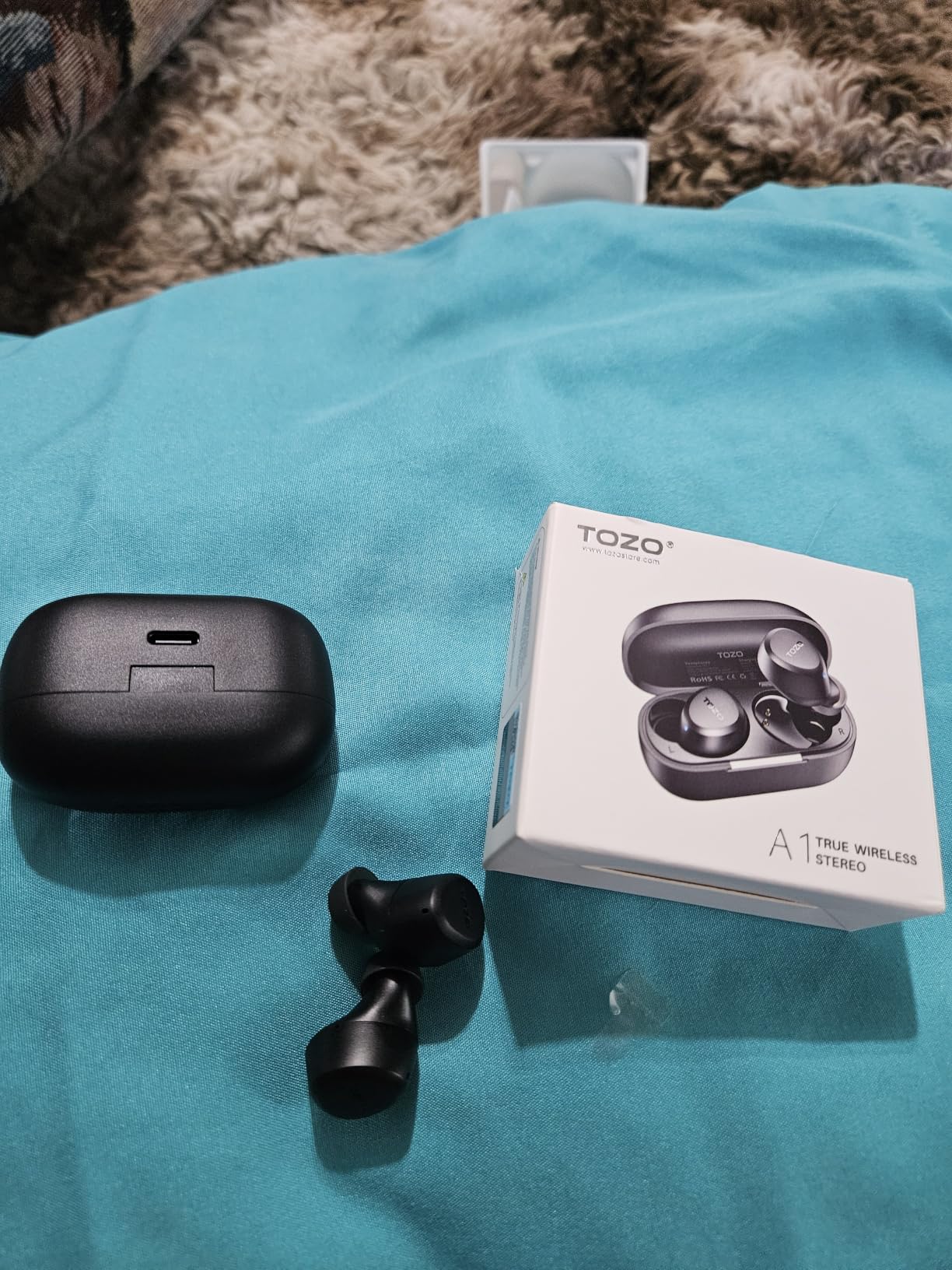 TOZO A1 Wireless Earbuds Bluetooth 5.3 Light Weight in Ear Headphones | IPX5 Waterproof, 2 Mics for AI Calls, Immersive Premium Sound Bass Headset with Charging Case, 32 EQ via App Rose Gold customer photo 1