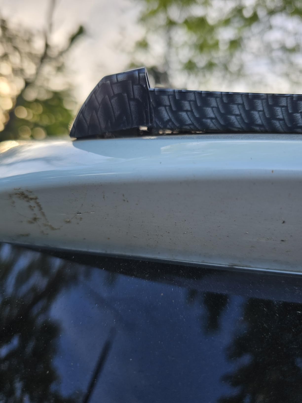 JOYCOURT Car Rear Spoiler Roof Lip Kit, CarbonFiber 3D Rubber Trunk Spoiler customer photo 2