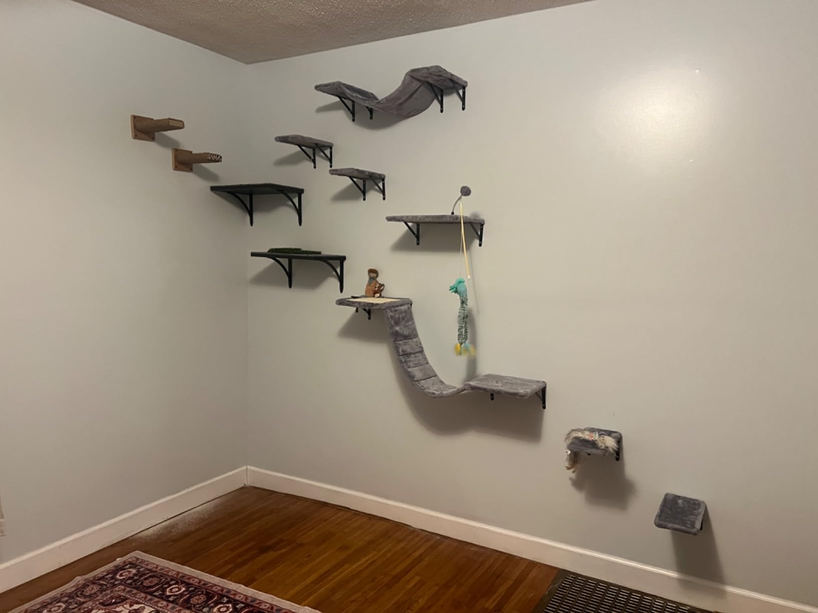Cat Wall Shelves, Space-Saving Wood Cat Wall Furniture for Indoor Cats customer photo 1