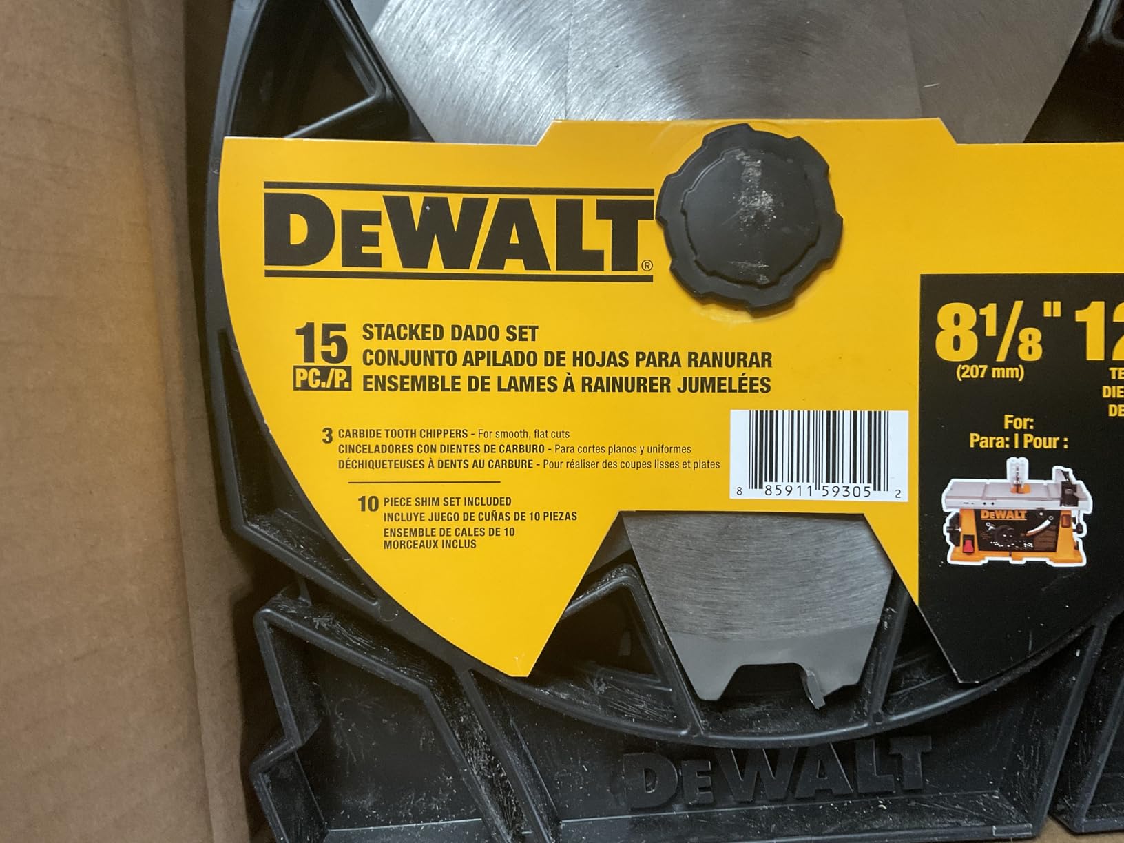 DEWALT Stacked Dado Saw Blade 8 Inch 12 Tooth (DW812DADO) customer photo 2