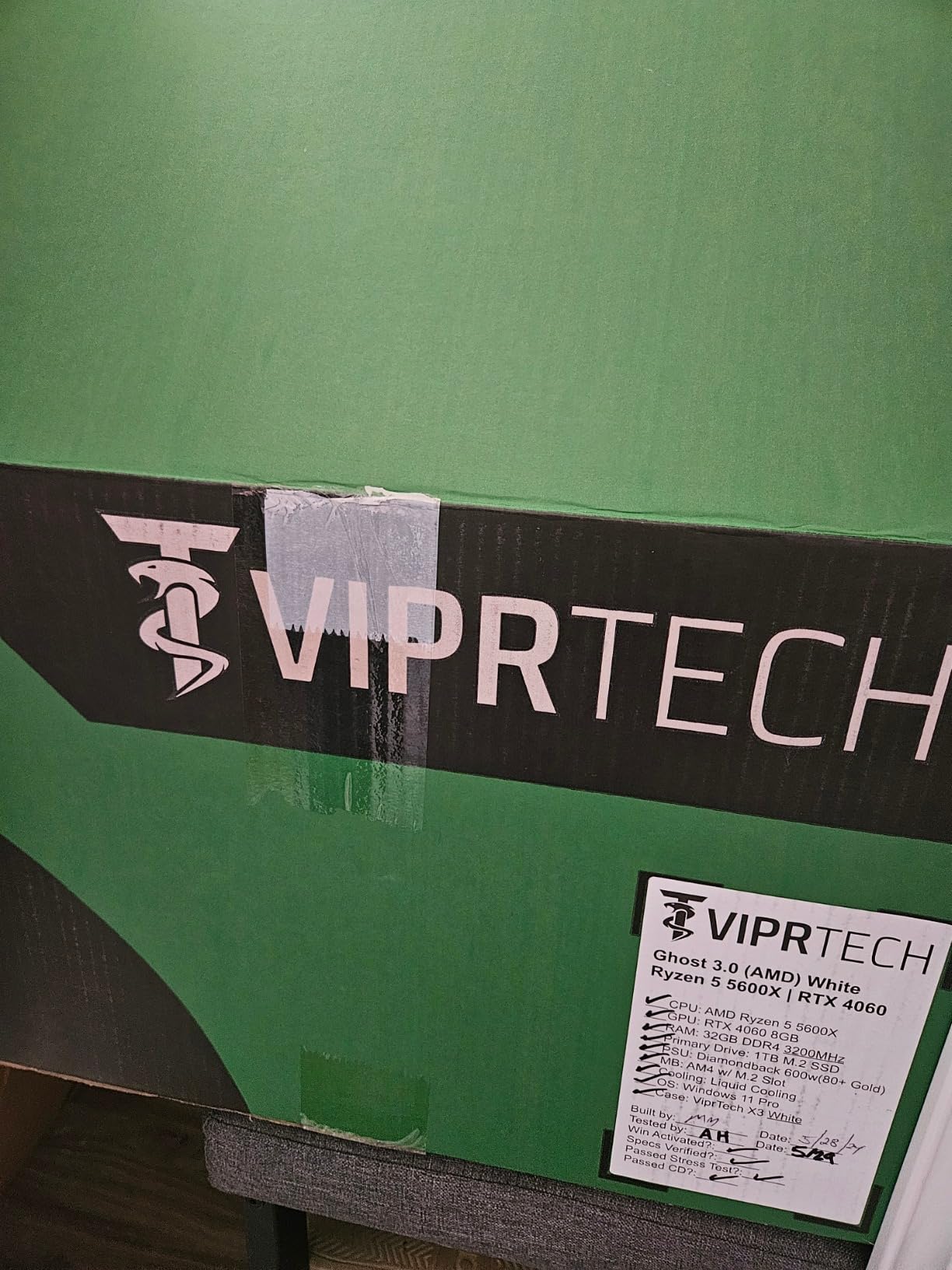 ViprTech Ghost 3.0 GamingPC, Ryzen 7, RTX 4060 8GB, 16GB/1TB SSD Onyx Black | AMD Ryzen 7 (4.4Ghz Turbo), RTX 4060 8GB, 16GB DDR4 RAM, 1TB SSD, VR-Ready customer photo 2