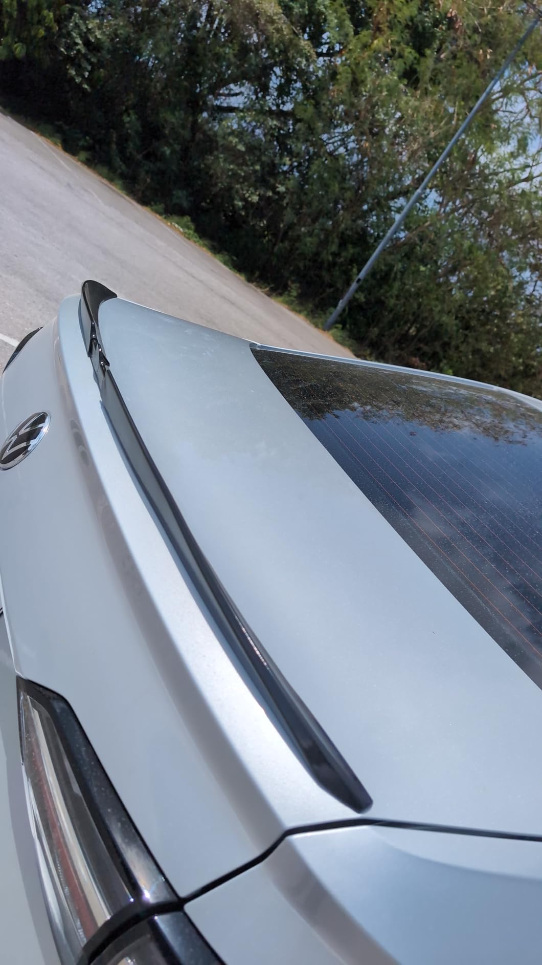 Universal Carbon Fiber Car Rear Trunk Spoiler Wing Lip Compatible with Honda Civic Accord Toyota Corolla Camry Nissan Altima Ford Focus and More customer photo 1