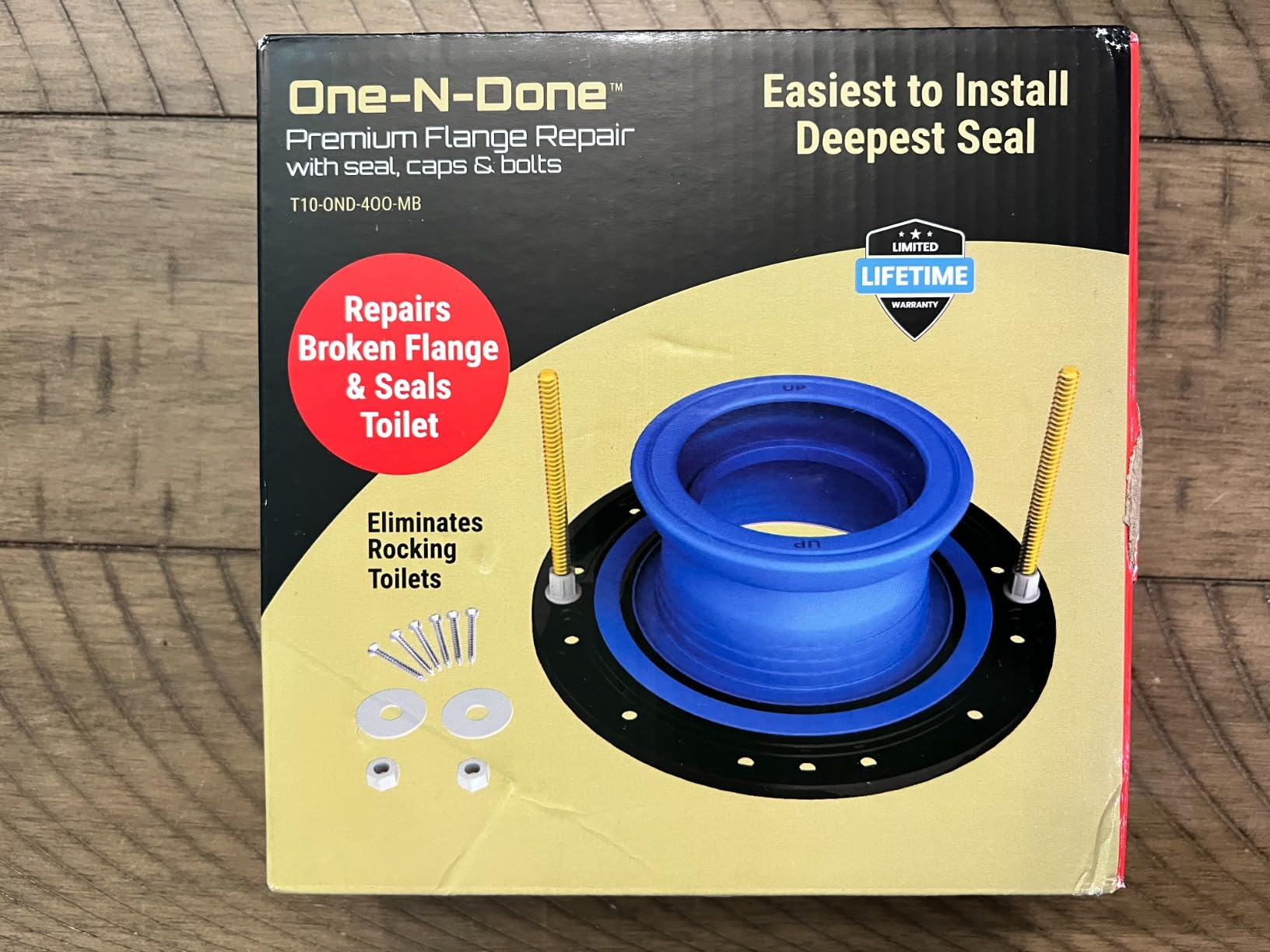 One N Done Toilet Flange Repair Kit - Toilet Kit For Low or Broken Toilet Flange. Toilet Wax Ring Replacement Kit W/Toilet Flange Extender Kit. No Wax Ring For Toilet Bowl Or Toilet Seal Required (1) customer photo 2