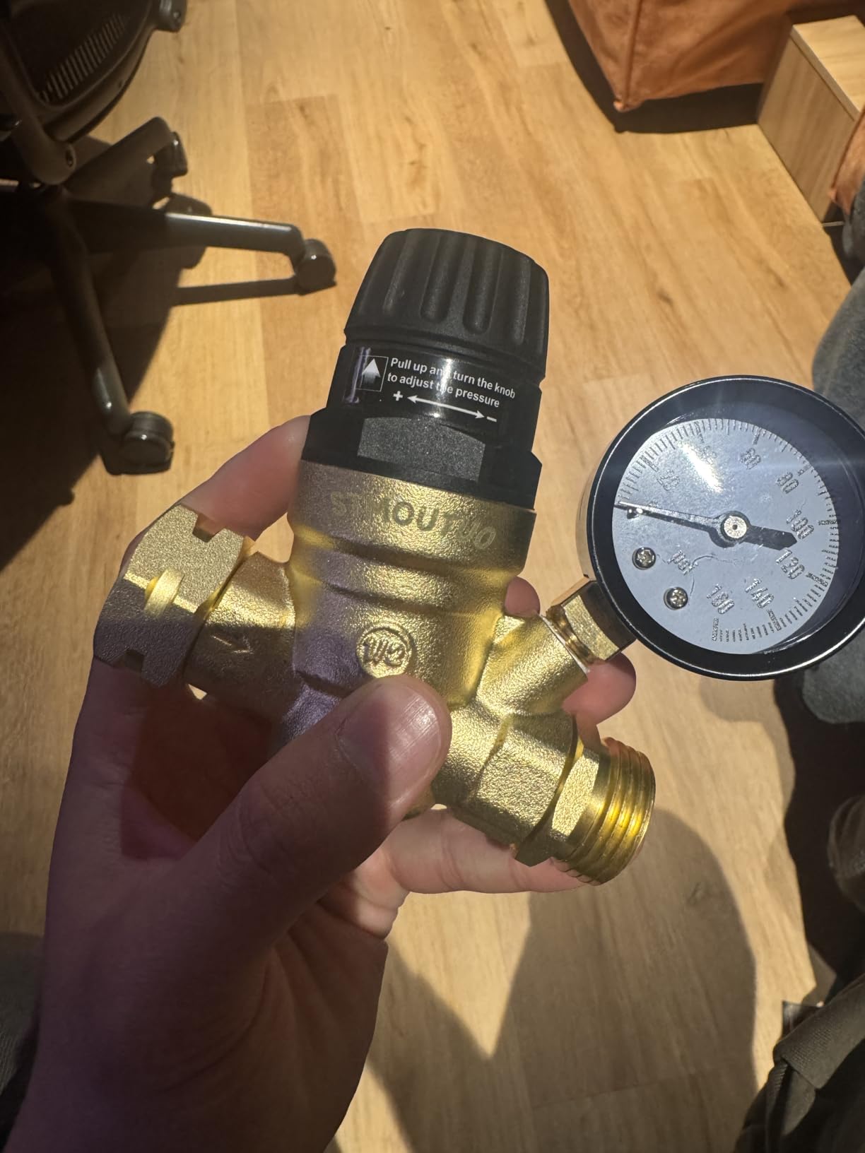 STMOUTUO RV Water Pressure Regulator Valve for Camper. Lead-Free Brass. customer photo 1