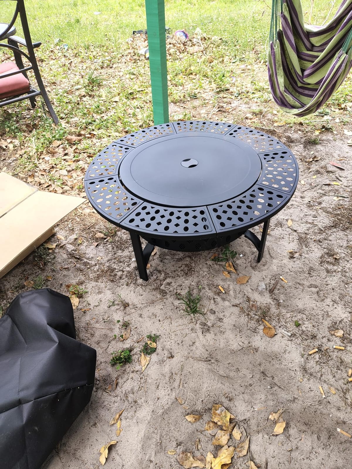 OutVue 42 Inch Fire Pit with 2 Grills, Lid, Poker customer photo 1