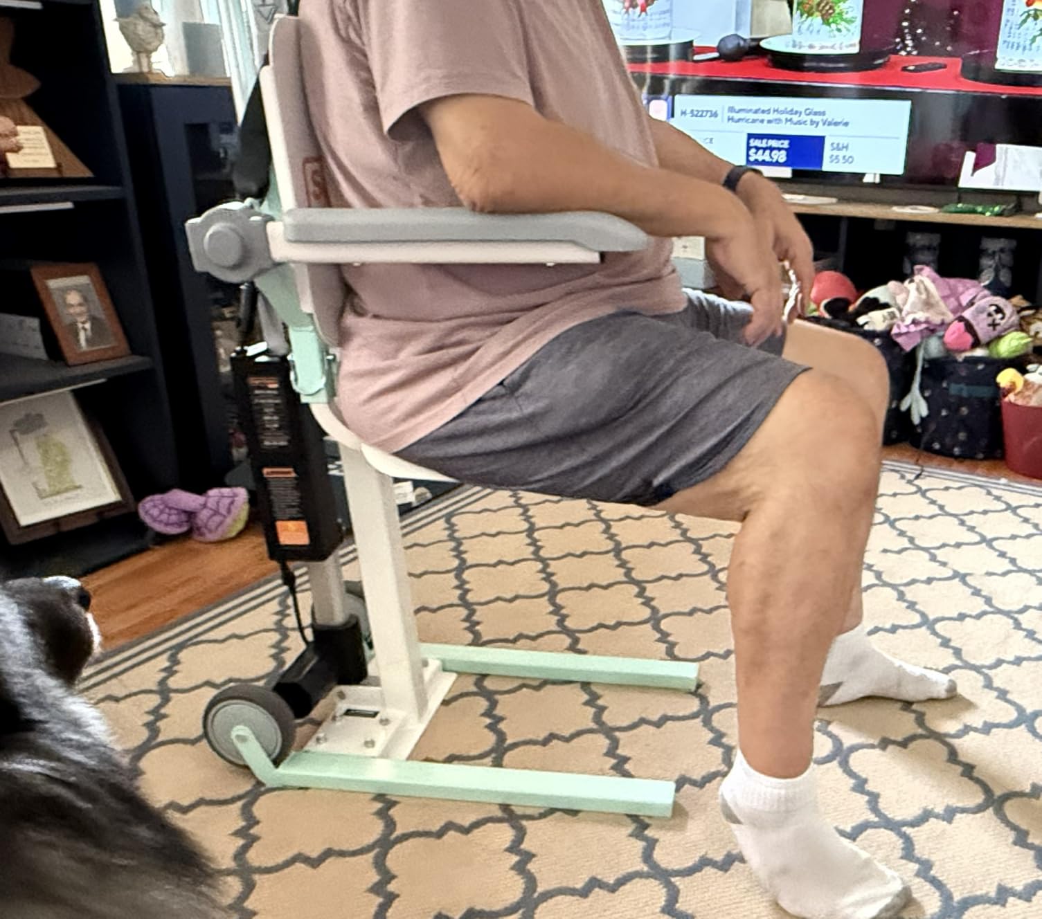 SuperHandy Electric Floor Lift for Elderly, 400 lb Capacity | Portable patient lift helps raise users from floor to standing; supports home care, fall recovery and caregiver use customer photo 2