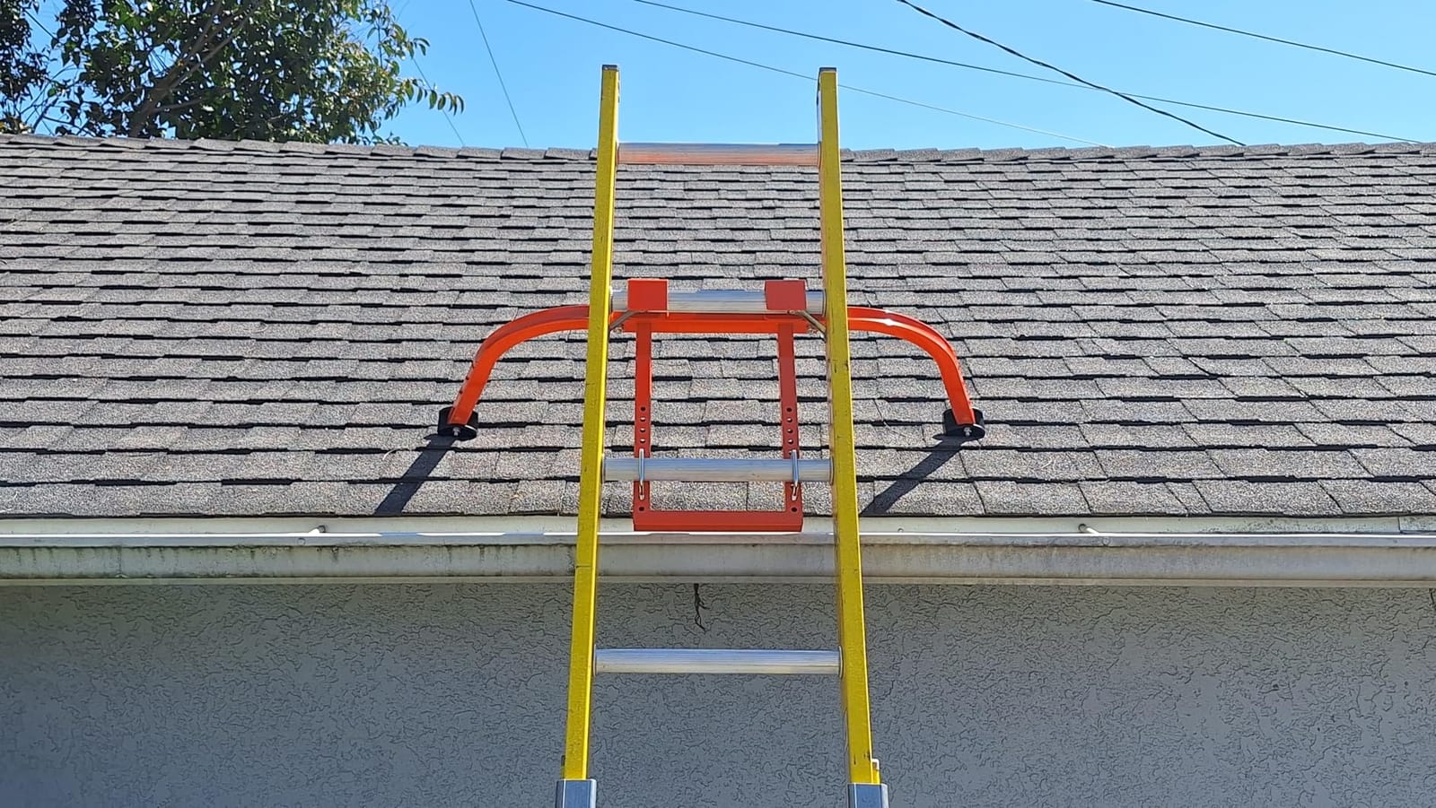 Ladder Stabilizer, Heavy Duty Steel Ladder Roof Hook Ladder Stabilizer with Wing Span/Wall Extension Accessory, Secure and Stable Ladder Standoff Arms for Roof Gutter with Anti-Slip Rubber Feet customer photo 2