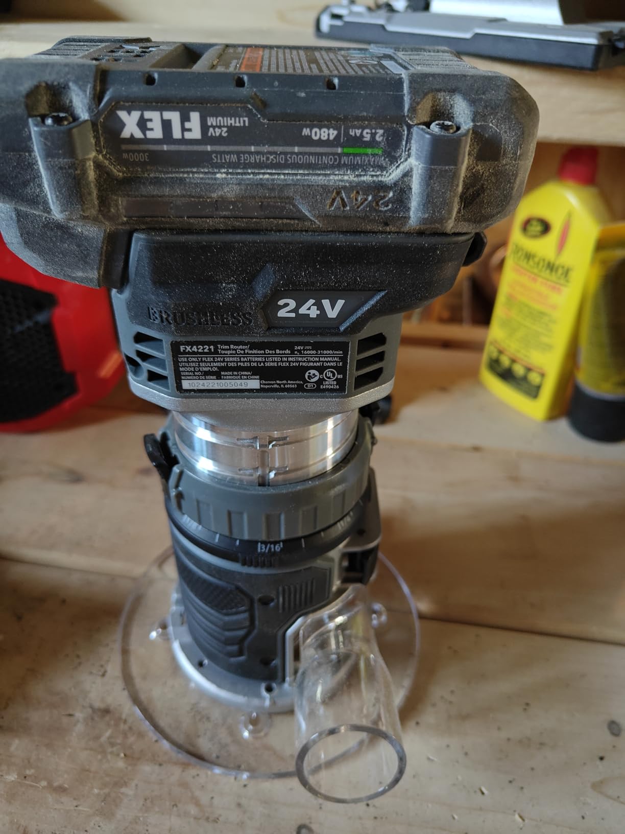 FLEX 24V Brushless Cordless 1.5 HP Trim Router Tool, Battery and Charger Not Included - FX4221-Z customer photo 2