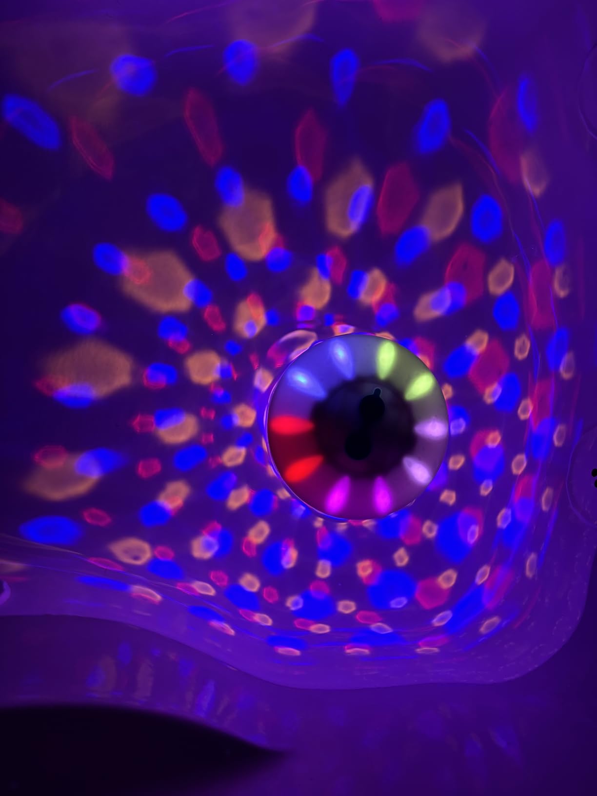 TEPENAR Rechargeable Floating Pool Lights: Remote Control Pool Lights that Float with 6 Dynamic Lighting IP68 Waterproof RGB Upper and Lower Floating Lights for Hot Tub Pool Garden Party 1 Pack customer photo 2