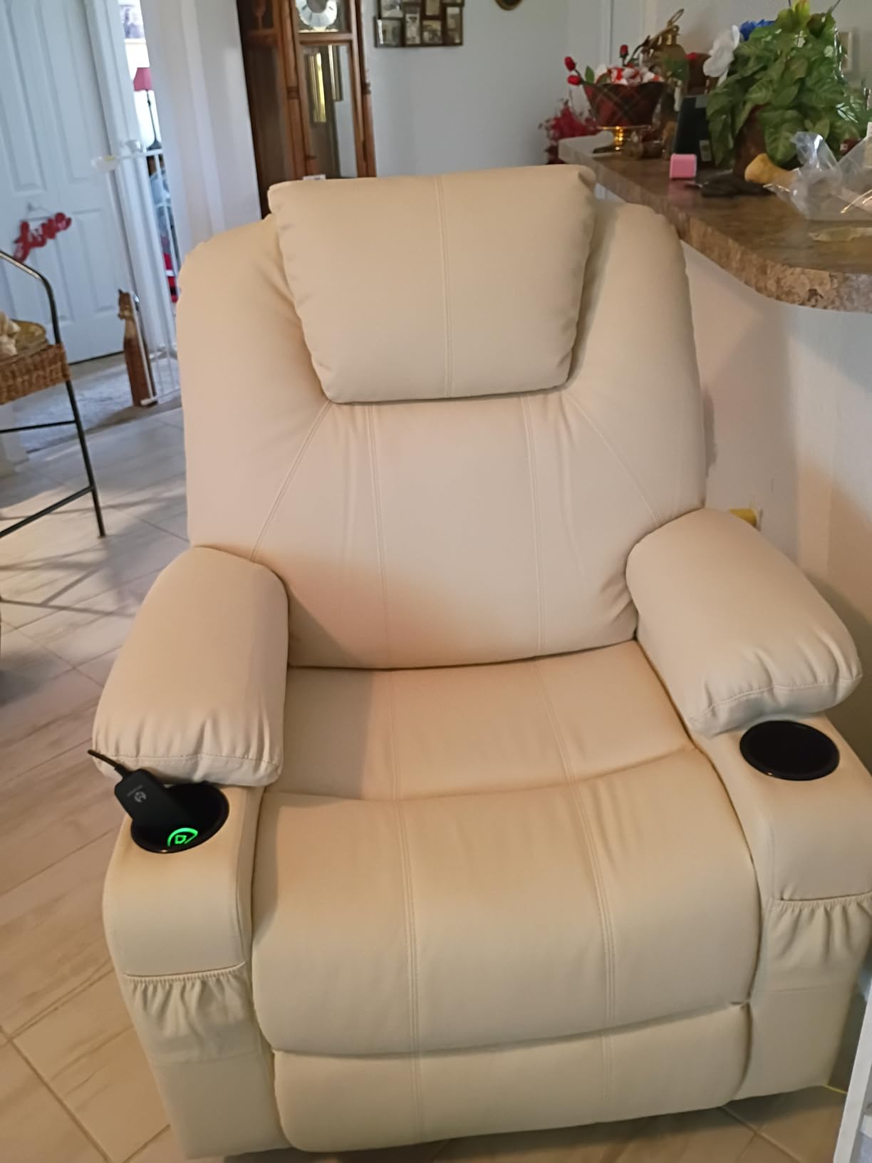 MCombo Power Lift Recliner Chair for Elderly 7141 (Cream White, Small) customer photo 2