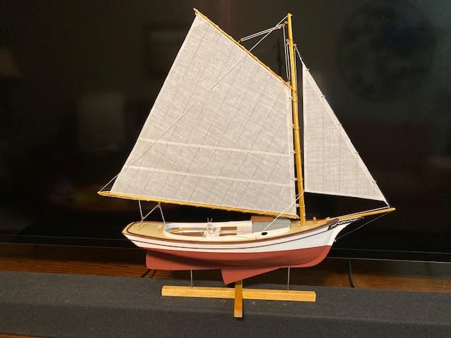 Complete Wooden Model Ship Kit - Muscongus Bay Lobster Smack - Includes All Tools, Paint & Glue - Midwest Models/Made in USA - Beginner to Intermediate DIY Boat Kit - 1:24 Scale customer photo 1
