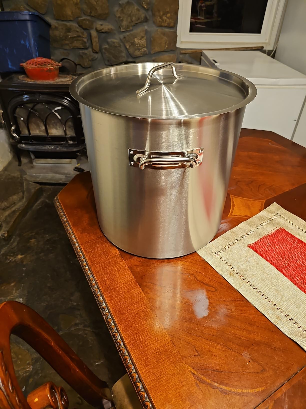 GasOne Stainless Steel Stockpot with Basket - 64qt Stock Pot with Lid and Reinforced Bottom customer photo 1