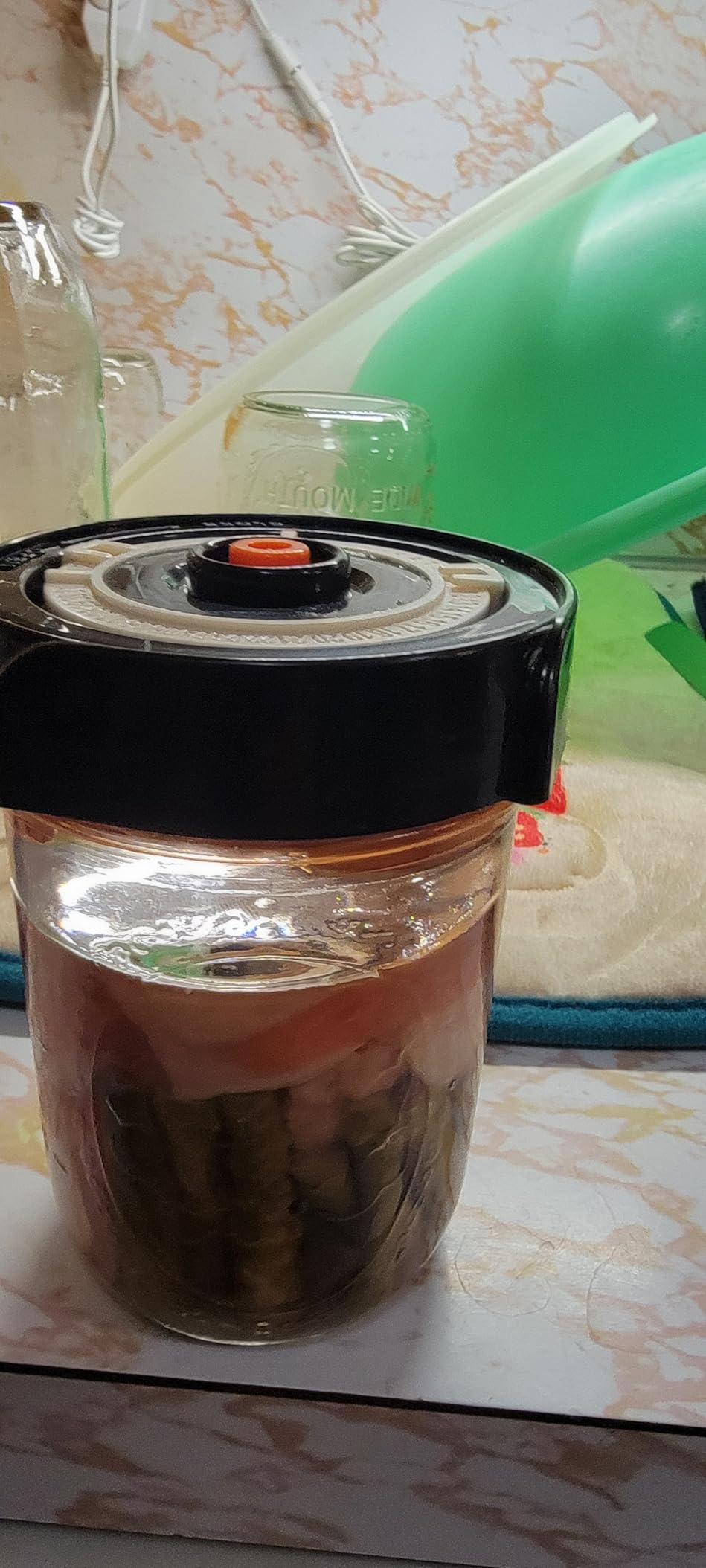 Home Fermentation Kit With 4 Wide Mouth Fermenting Lids With Airlocks, Oxygen Extraction Pump, Ideal For Sauerkraut, Kimchi, Pickles & Fermented Vegetable customer photo 2
