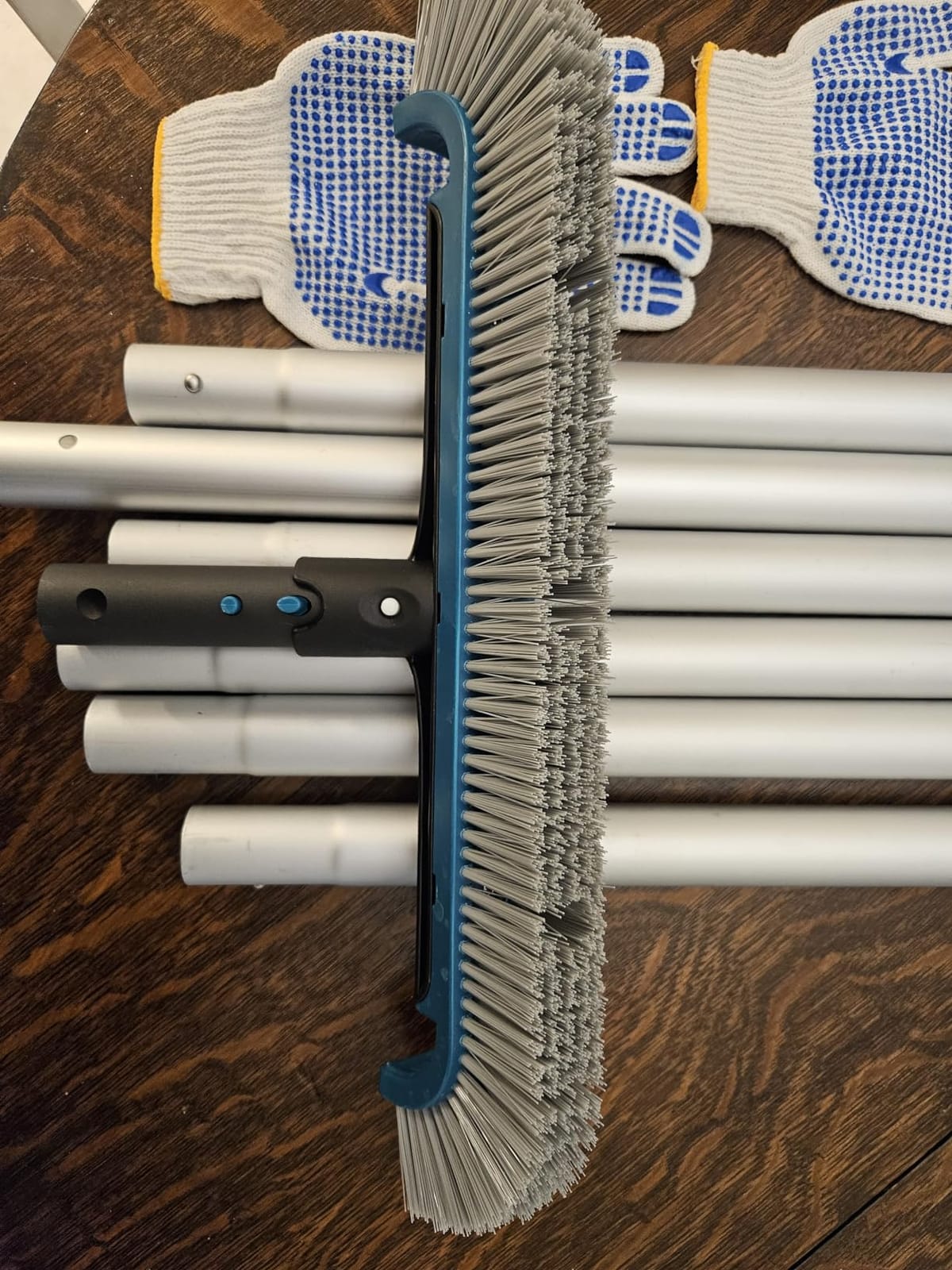 Swimming Pool Cleaning Kit - Pool Skimmer Rake Net with Pole and Brush Head customer photo 2