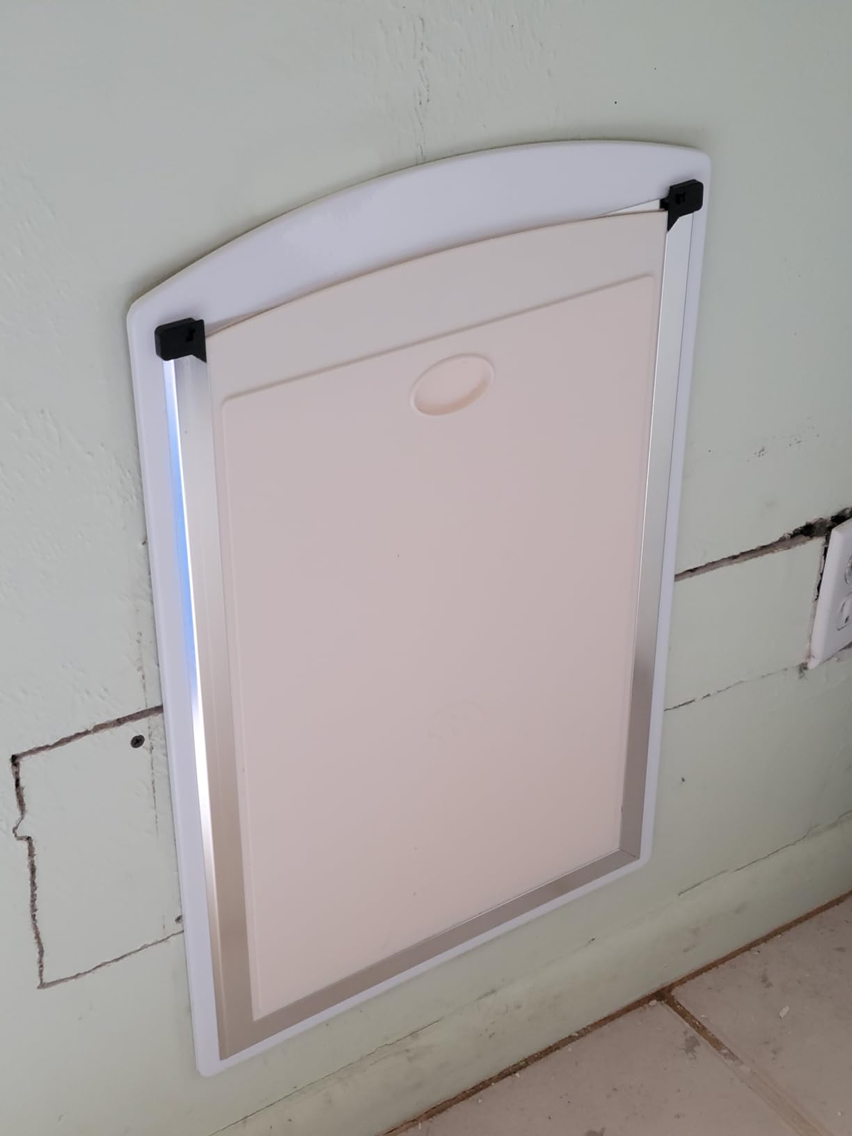 X-Large Dog Door for Wall, Weatherproof Steel Pet Entry Door customer photo 1