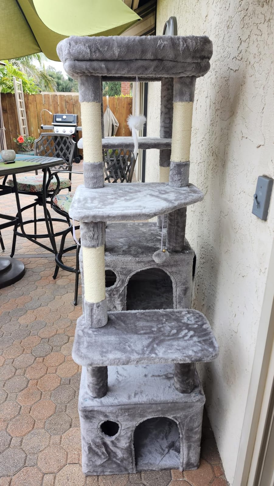 Globlazer Heavy Duty Cat Trees for Big Cats Maine Coon, F61, Light Grey customer photo 1