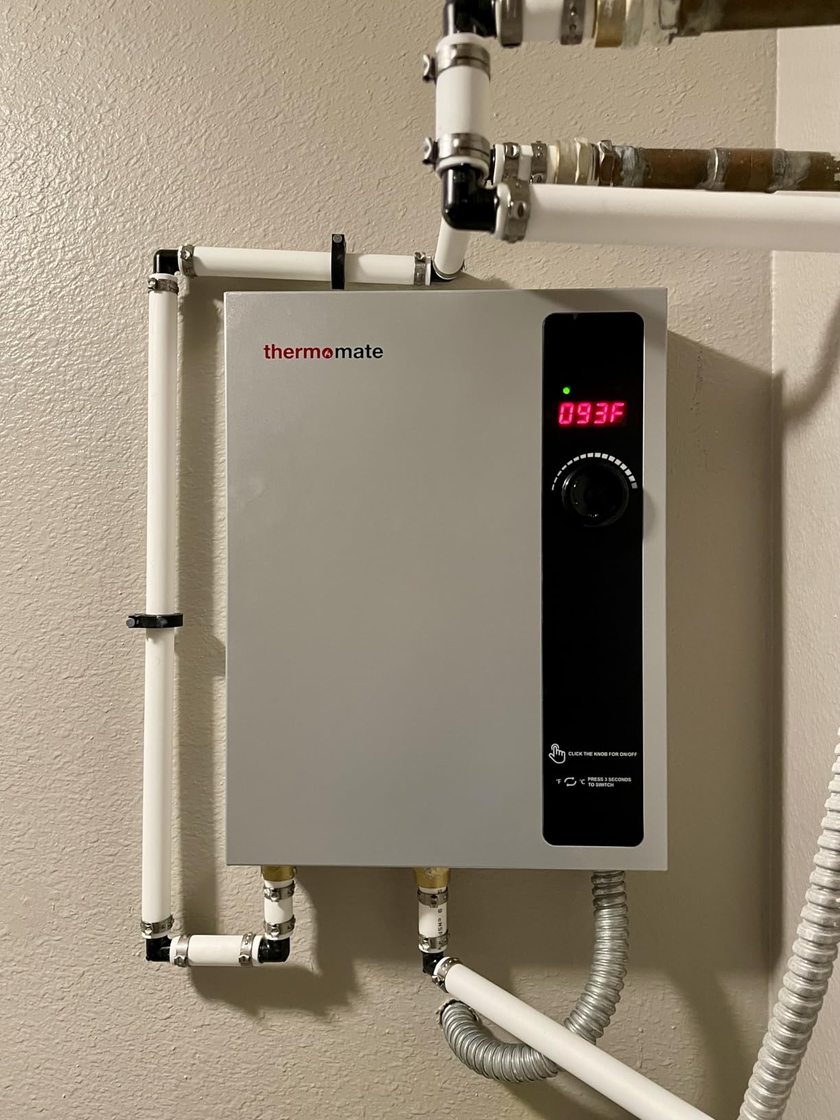 Tankless Water Heater Electric, ThermoMate 8kW at 240 Volt, On Demand Instant Hot Water Heater for Point of Use, Self-Modulating Save Energy, Save Space, 1.56GPM at 35°F Rise customer photo 2