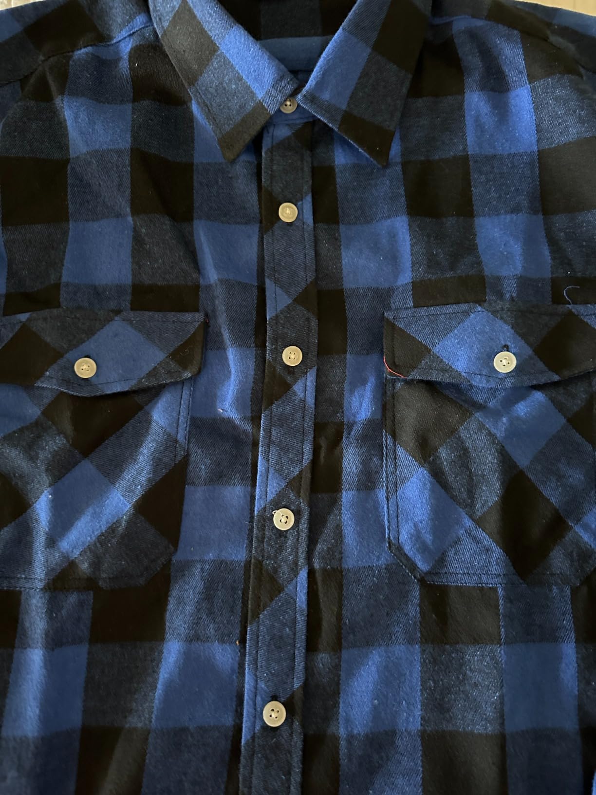 Kinglaman 3 Pack Men's Long Sleeve Plaid Flannel Casual Button Down Shirts customer photo 1
