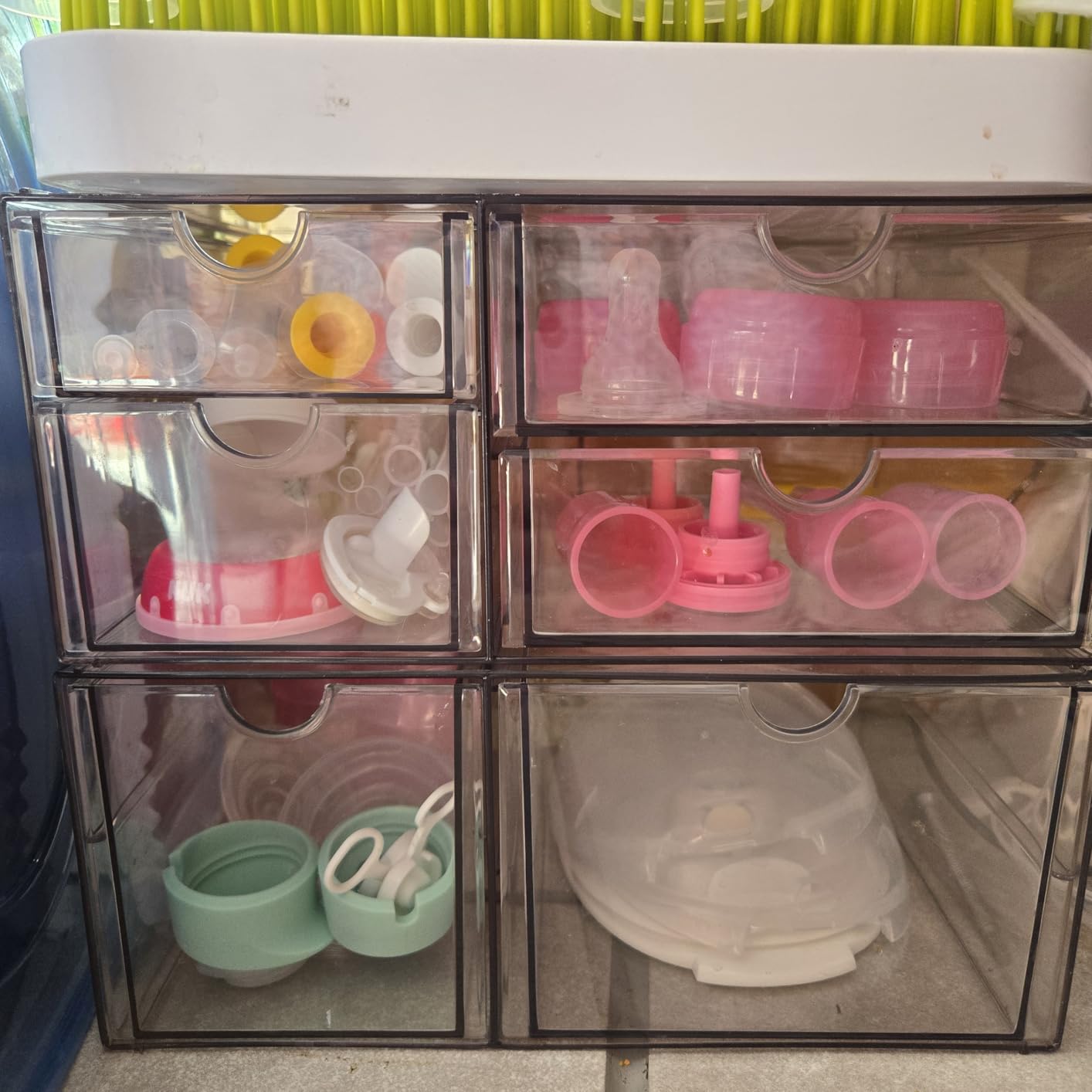 Prsildan Acrylic Makeup Organizer Clear Storage Drawer with 6 Small Drawers customer photo 2