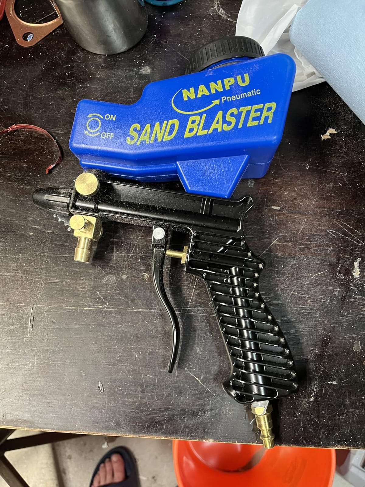 NANPU Light-Duty Air Sandblaster Gun Kit with Siphon & Gravity Feed, Ceramic Nozzle customer photo 1