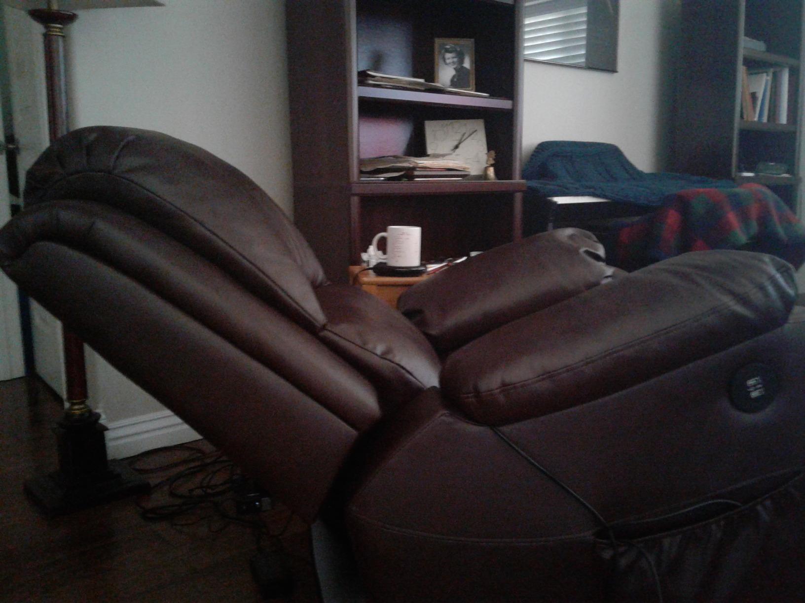 MCombo Small Power Lift Recliner Chair, Heat and Massage 7408, Navy Blue customer photo 2