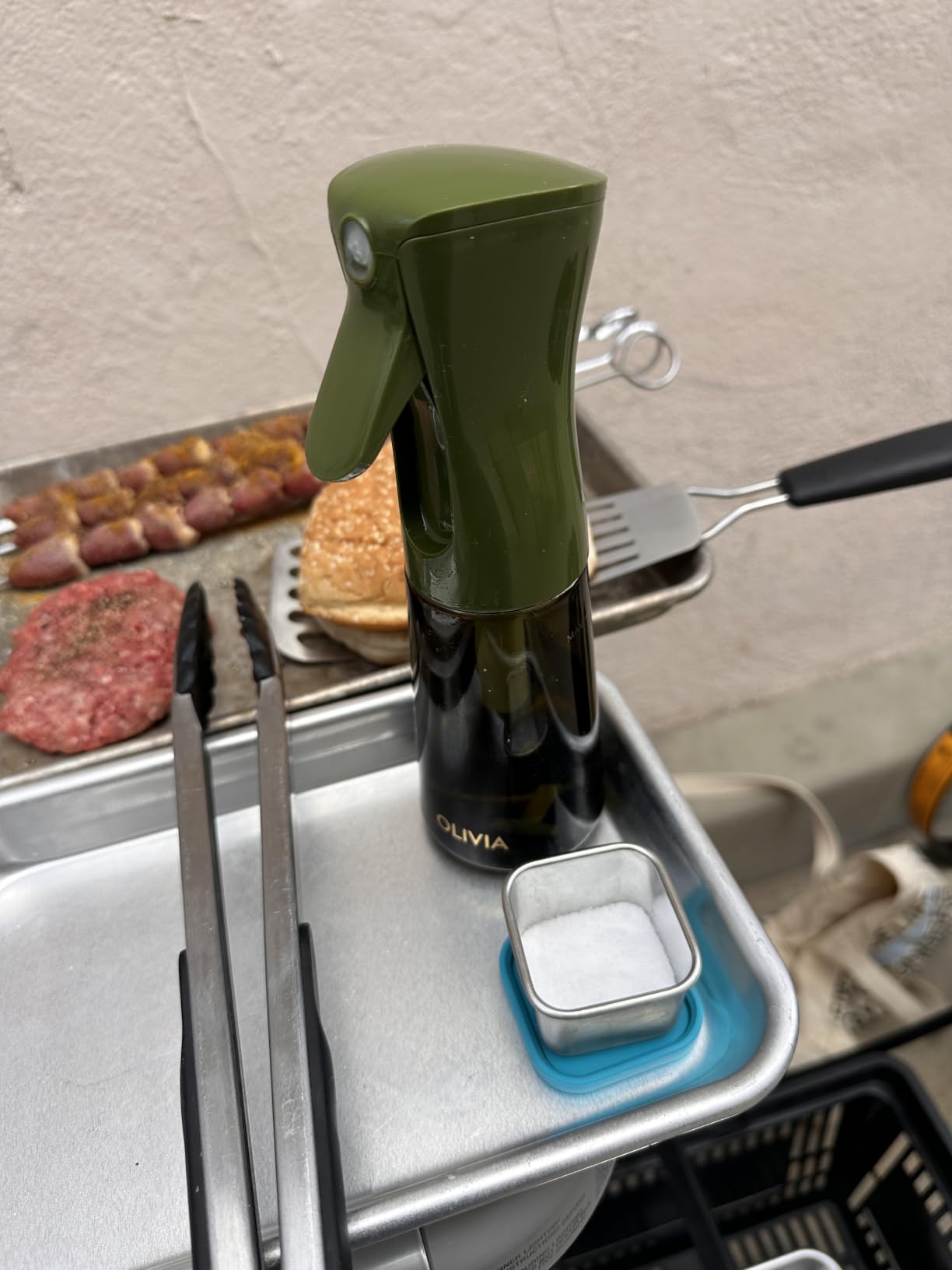 FLAIROSOL OLIVIA SIGNATURE Oil Sprayer for Cooking, 200ml Glass, Green/Gold customer photo 2
