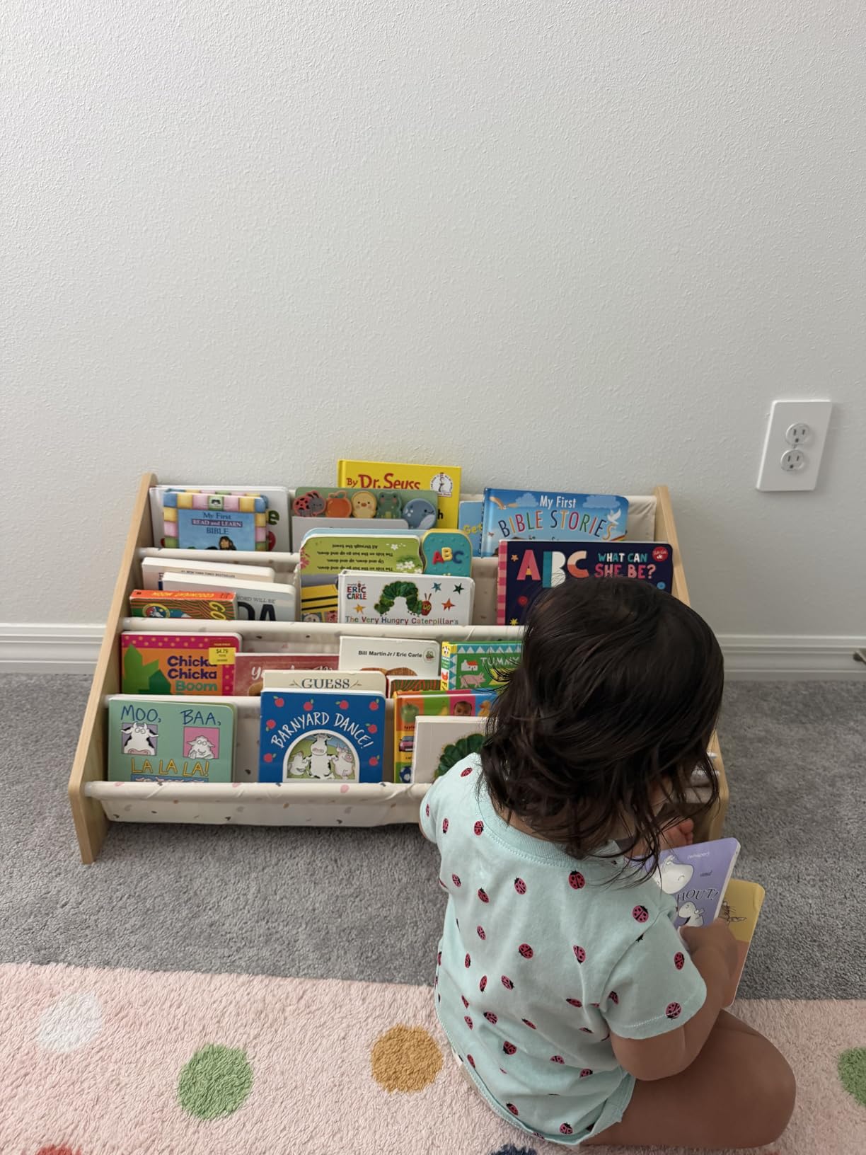 Decorative Wooden Bookshelf for Kids Rooms - Easy Install Montessori Shelf customer photo 2
