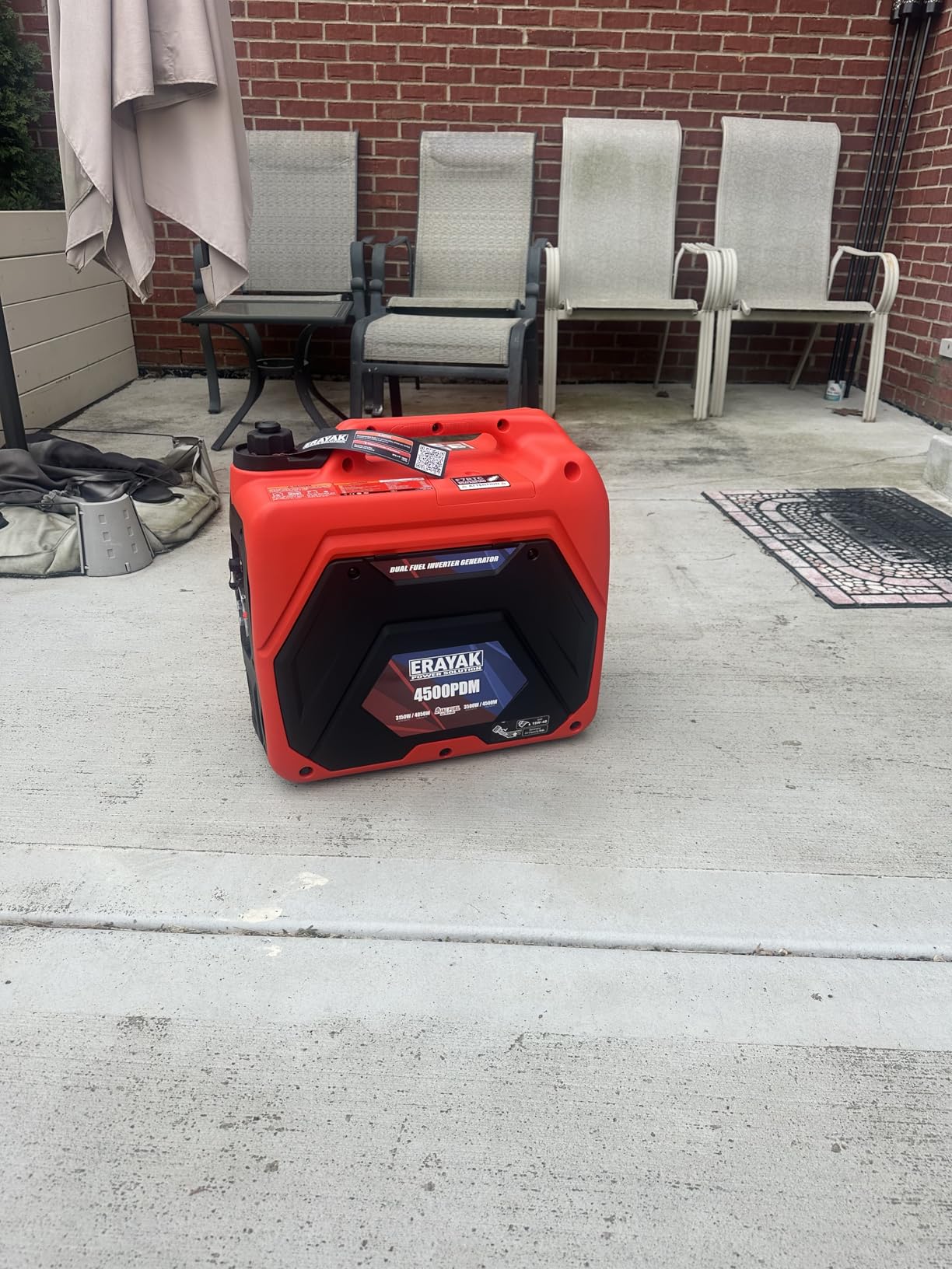 ERAYAK 4500W Dual-Fuel Portable Inverter Generator for Home Use, Camping Outdoor, 30A RV Ready, Auto Switch, Gas and Propane Powered, EPA, CO Sensor, Parallel Ready, Campact Design customer photo 1