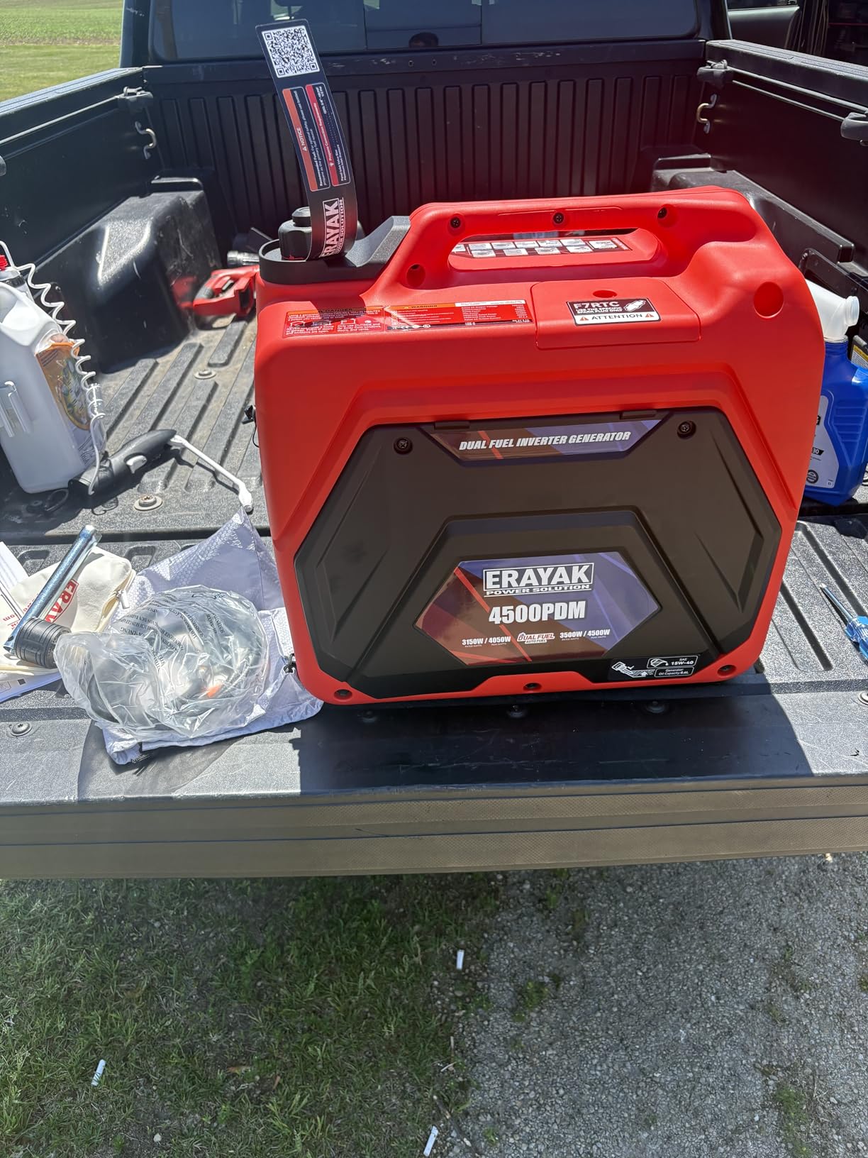 ERAYAK 4500W Dual-Fuel Portable Inverter Generator for Home Use, Camping Outdoor, 30A RV Ready, Auto Switch, Gas and Propane Powered, EPA, CO Sensor, Parallel Ready, Campact Design customer photo 2
