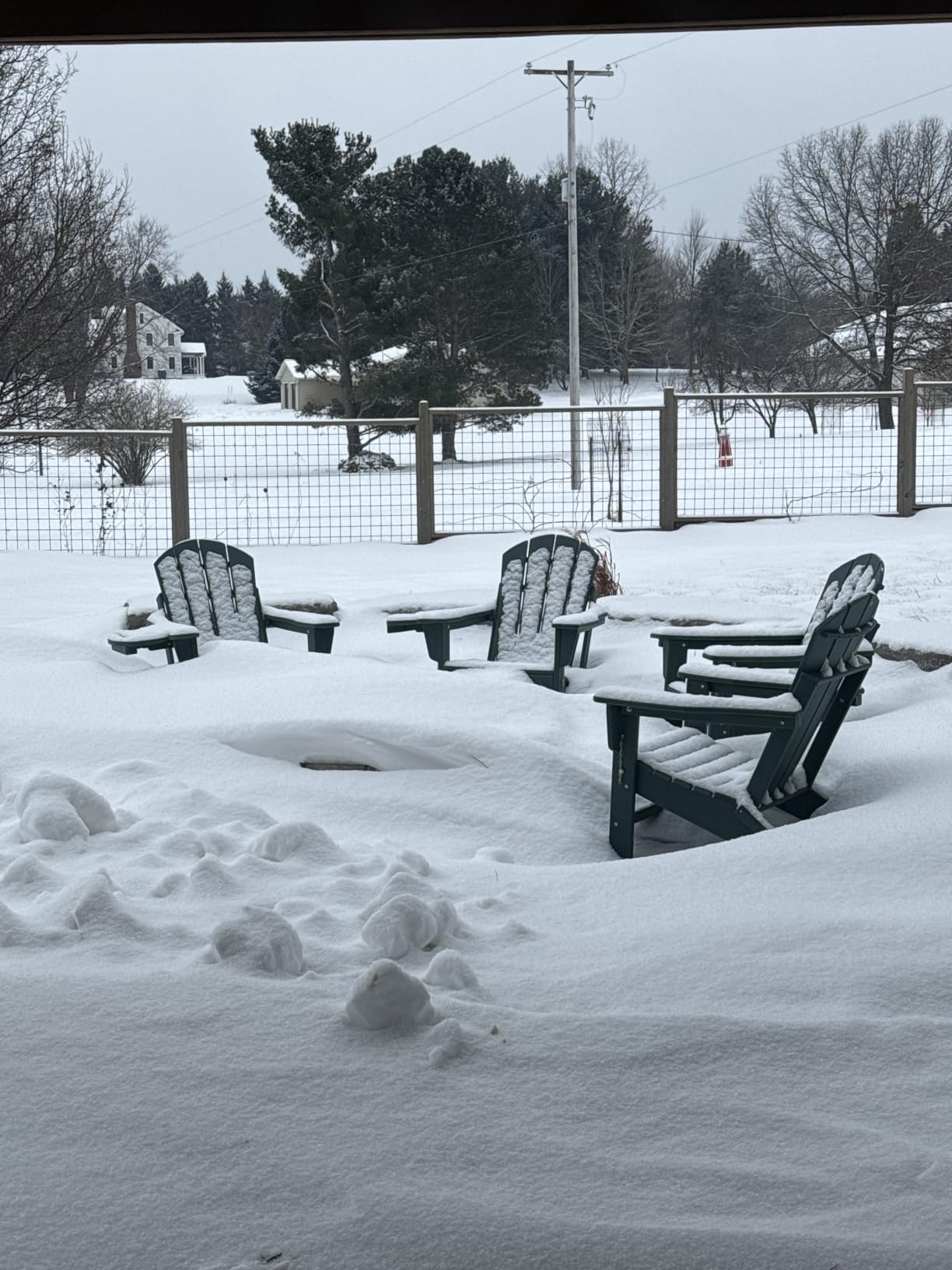 NAVINE Folding Adirondack Chairs Set of 4 with 4-in-1 Cup Holder, Brown customer photo 1