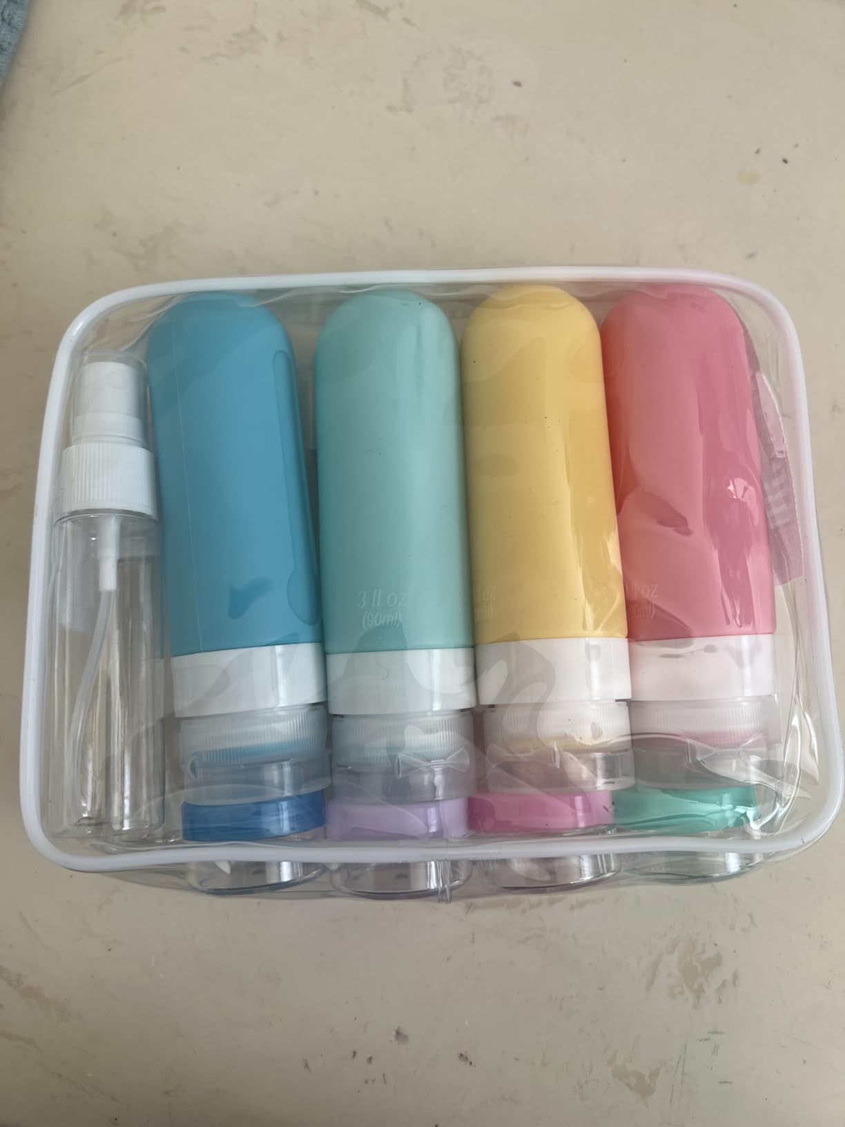 16pack Travel Bottles for Toiletries, TSA Approved LeakProof Squeezable Silicone Toiletry Containers for Shampoo, Conditioner, 3oz Portable Refillable Traveling Size Liquid Containers (16Pcs/Colorful) customer photo 1