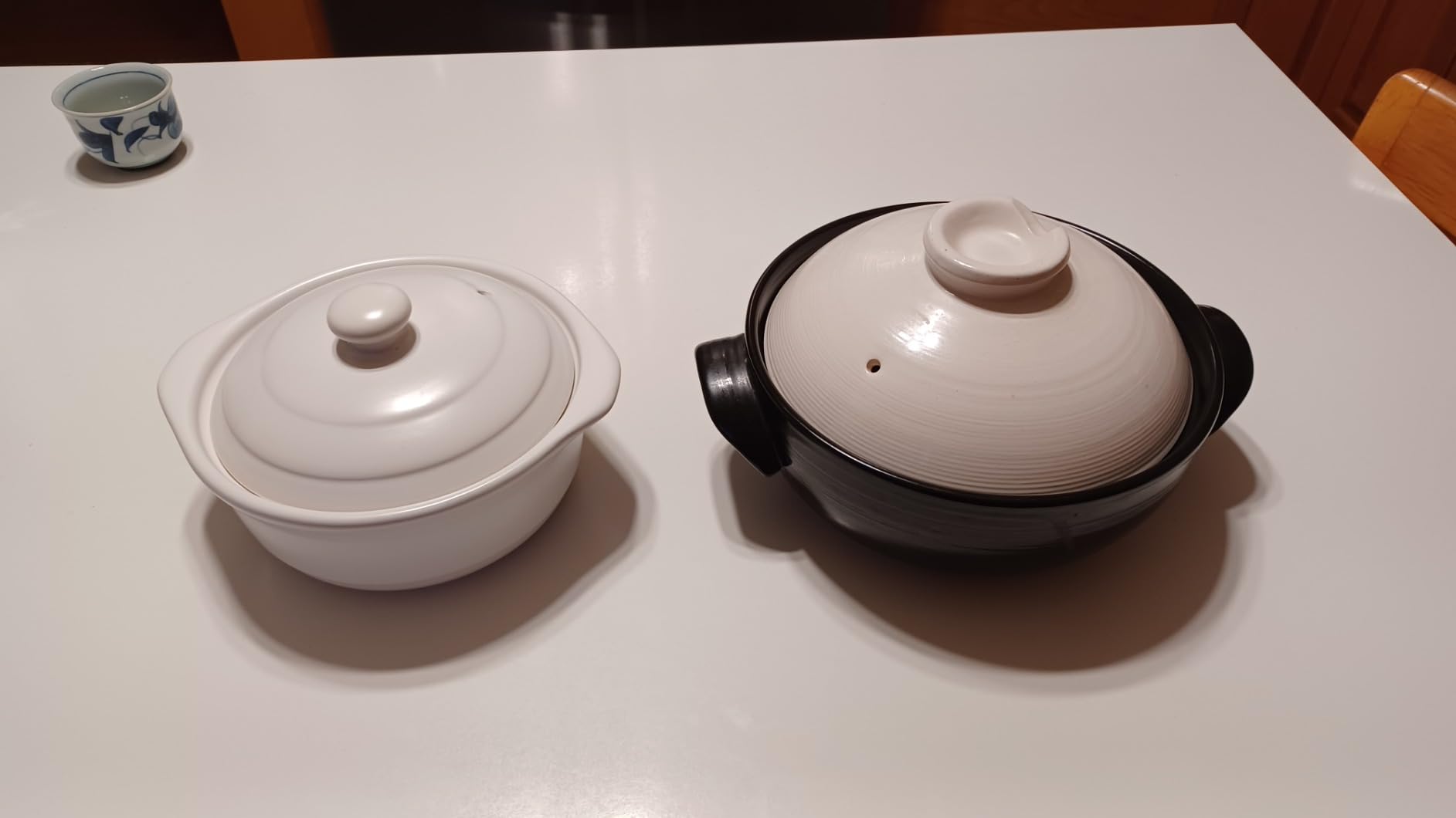 Clay Soup Pot with Lid - Ceramic Cookware Stockpot for Rice, White, 1.9 Quart customer photo 2