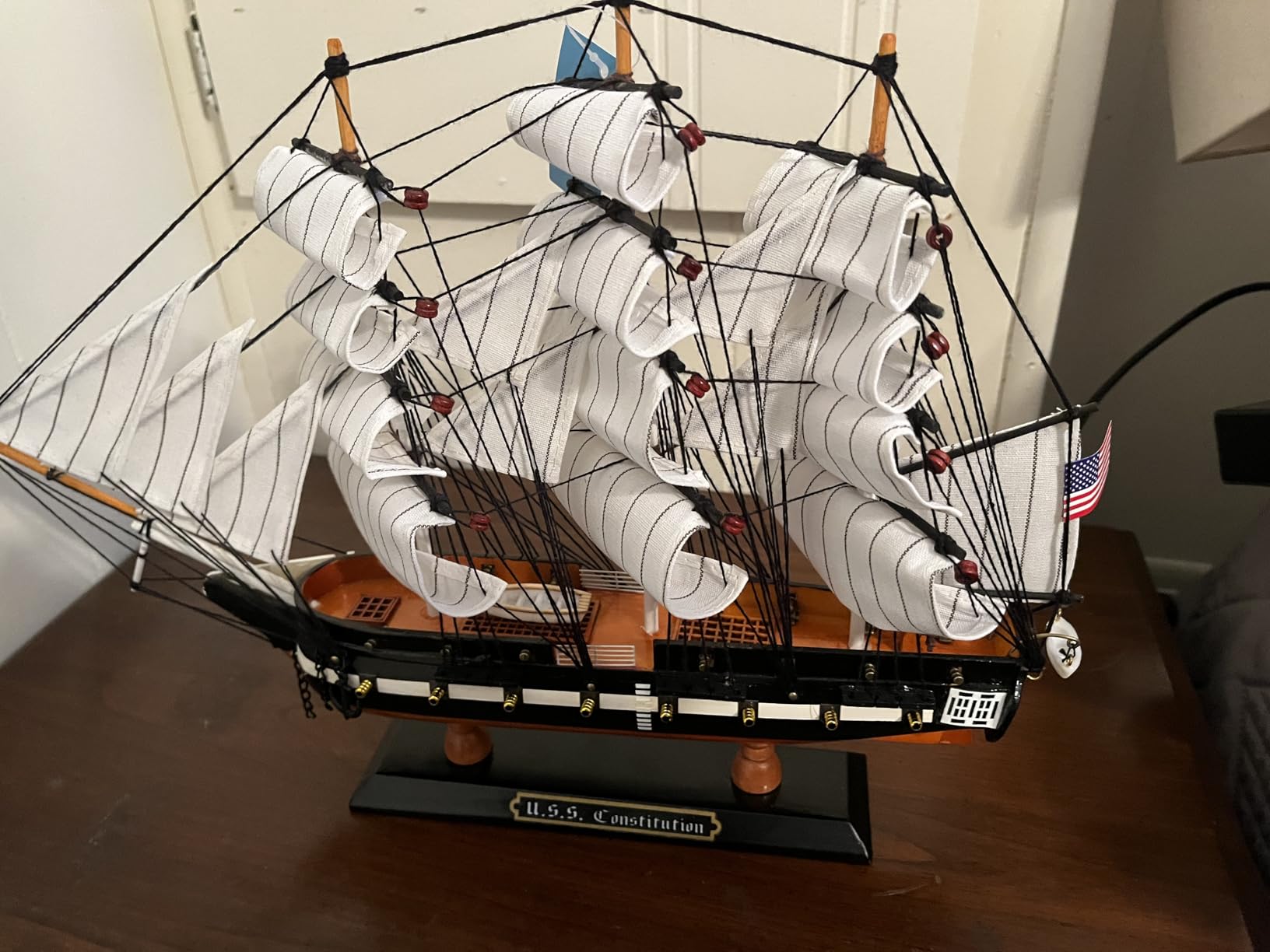 SAILINGSTORY Wooden Model Ship USS Constitution 1/155 Scale Replica - Handcraft Authentic Details, Nautical Decor, Sailboat Decor customer photo 2