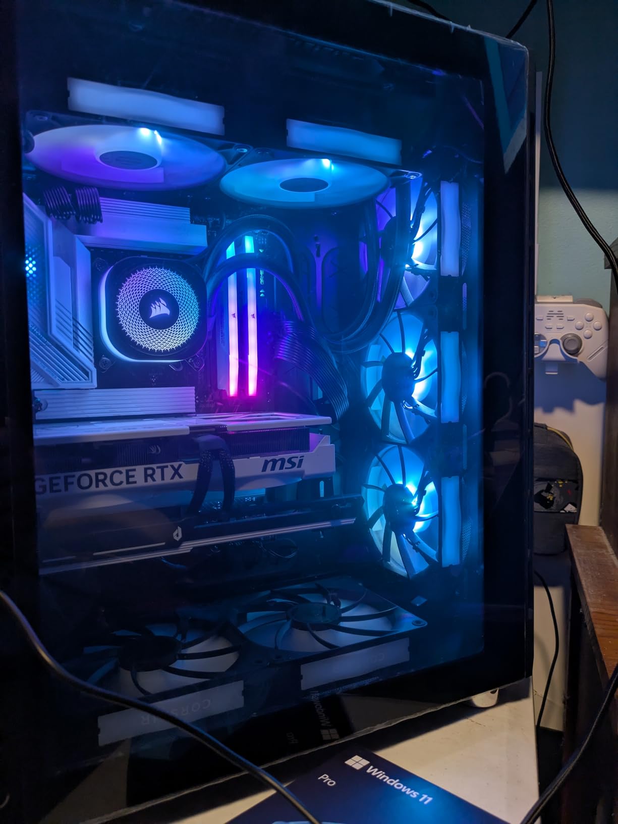 CORSAIR iCUE Link RX140 MAX RGB 140mm PWM Thick Fan – High-Static Pressure – Magnetic Dome Bearing – Single Fan – White customer photo 2