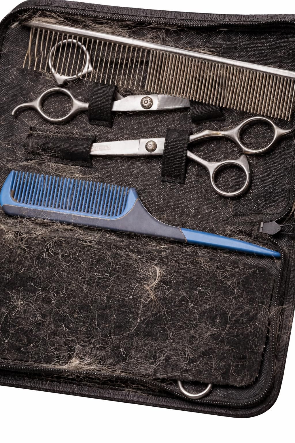 TINMARDA Dog Grooming Kit, Titanium Black Stainless Steel Dog Grooming Scissors with Curved Shears, Black Finger Rings - 4 Piece Sharp Durable Pet Shears for Dogs Cats At Home Salon-Quality Grooming customer photo 2