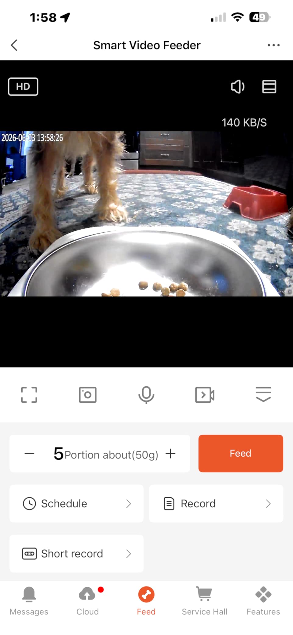 Frienhund Automatic Cat Feeder with 2K Camera: 5G WiFi Automatic Dog Feeder with Night Vision,Cat Food Dispenser with 7L Large Food Storage Container for Multiple Pet,Detachable for Easy Clean -29 Cup customer photo 2
