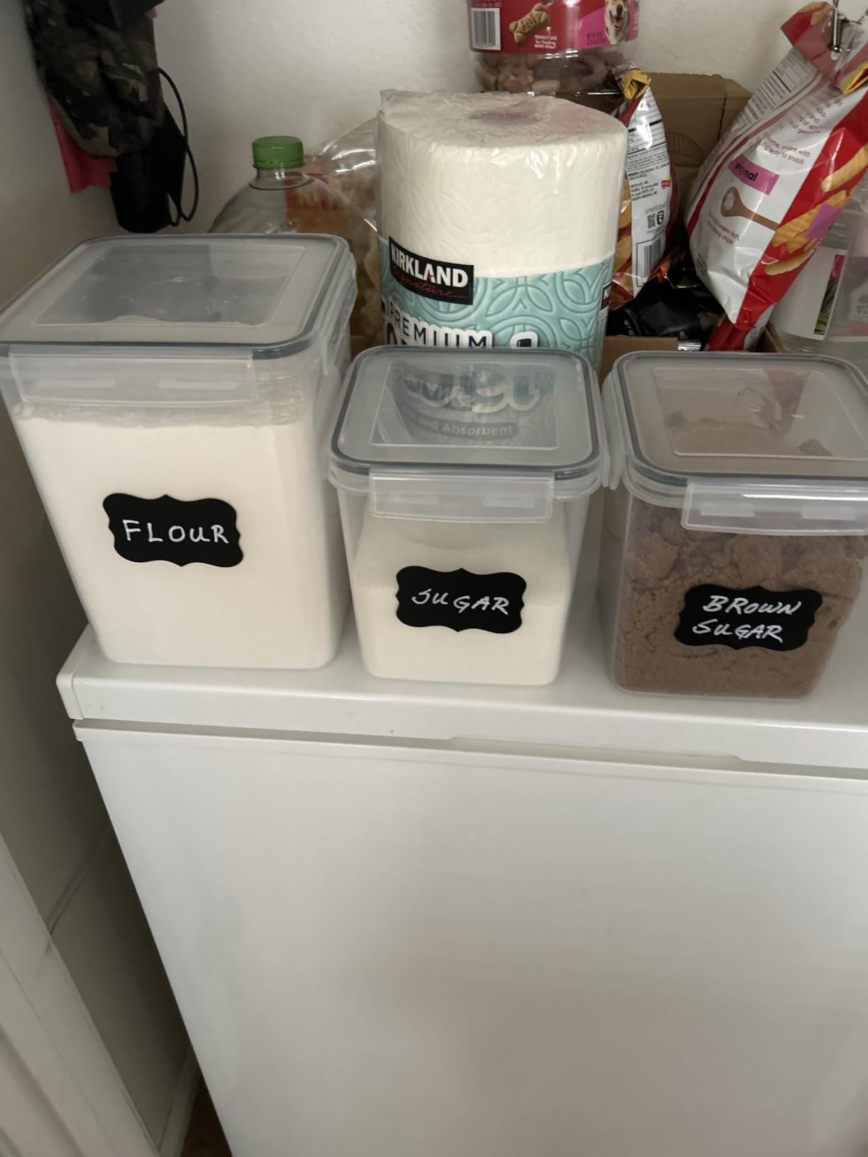 ComSaf Airtight Flour and Sugar Container 2.6Qt & 5.5Qt 3Pack, Wide Mouth customer photo 2