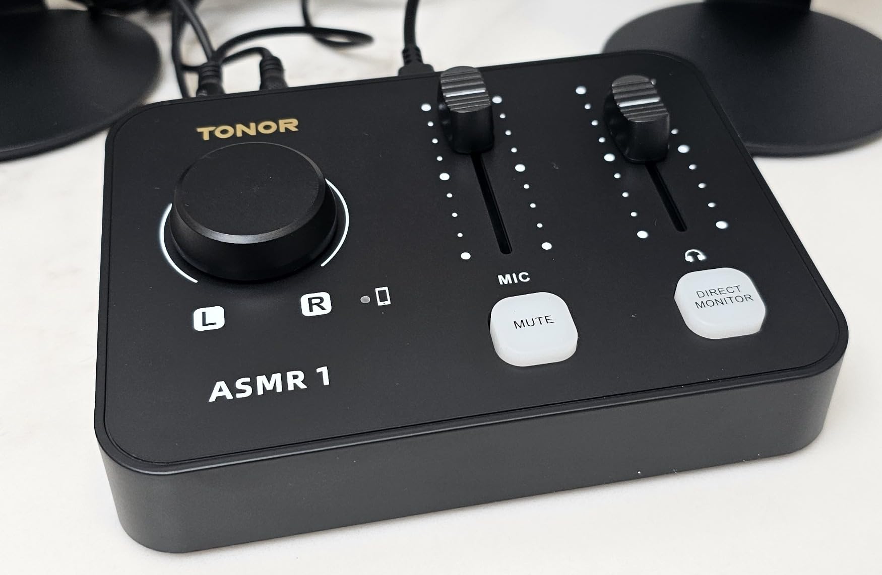 TONOR ASMR Microphone Equipment Bundle with Audio Interface, Immersive 3D Stereo Audio, Dual Condenser Mics with Audio Mixer, Clear Sound, Volume Control, with Furry Windscreens, Set for ASMR, Black customer photo 2