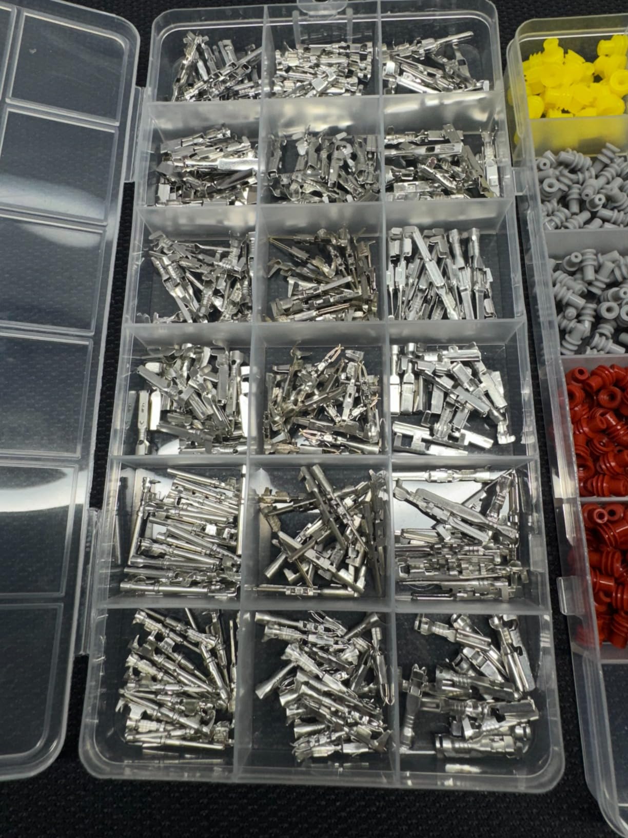 812Pcs Pin Connector Kit with Crimping Pliers - Terminal Pin 1/1.5/1.8/2/2.2/2.3/2.8/3.5mm Non-Insulated Plug Removal Male & Female Wire Pins - Automotive Car Electrical customer photo 2