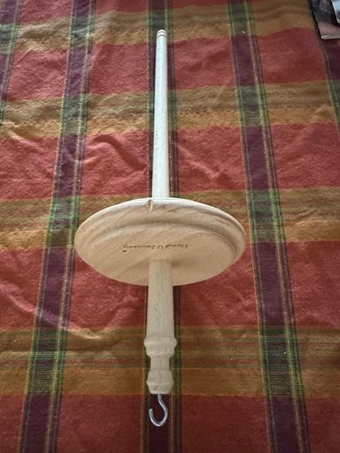 HAND U JOURNEY Premium Beech Wood Top Whorl Drop Spindle for Hand Spinning - 11