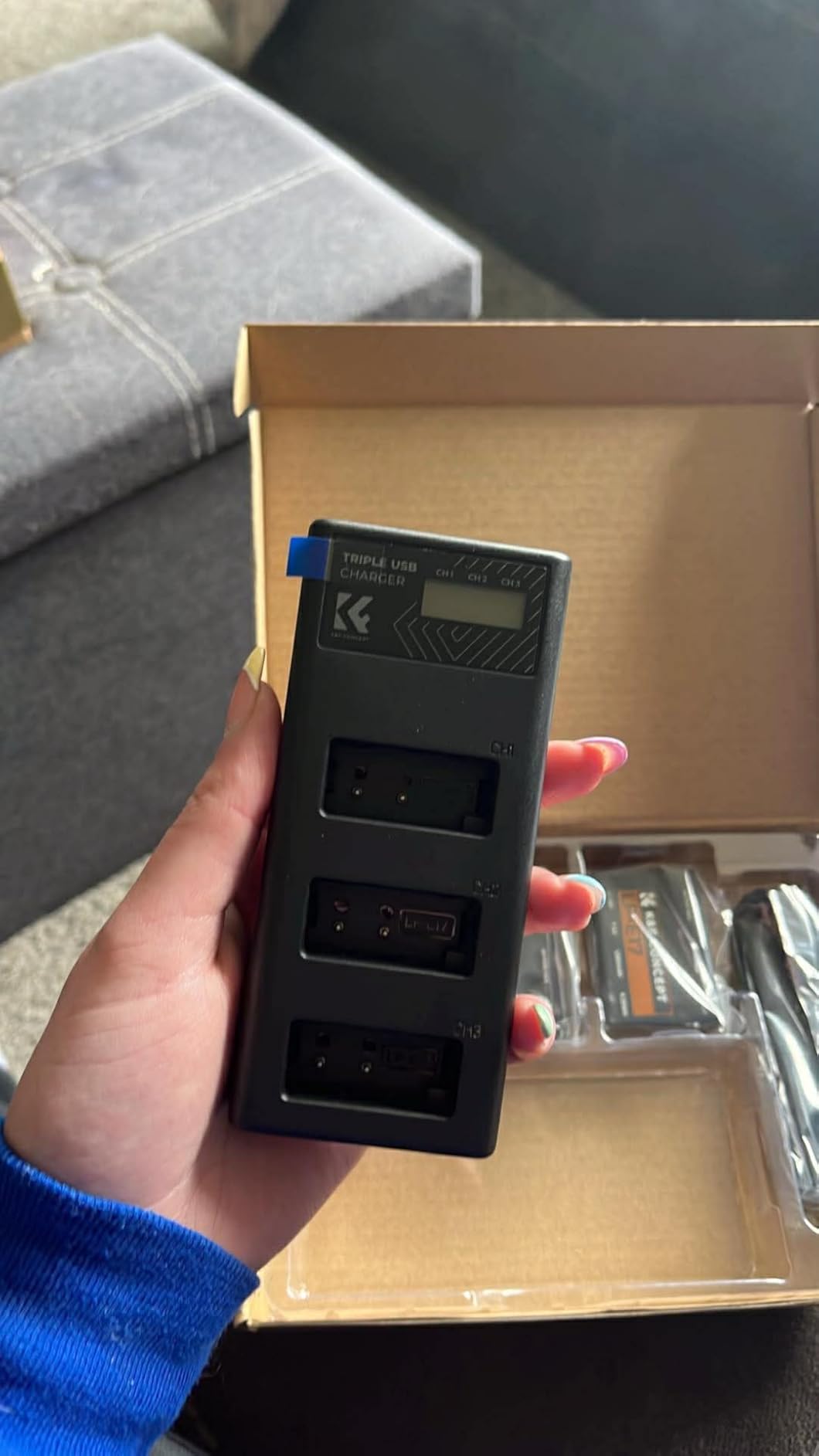 K&F CONCEPT 3-Pack LP-E17 Battery and Upgraded 3-Slot LCD Charger Compatible with Canon EOS R50 R100 RP R10 R8, Powershot V1, T8i T7i T6i T6s SL2 SL3 M3 M5 M6 200D 750D 760D 800D 8000D Camera customer photo 2
