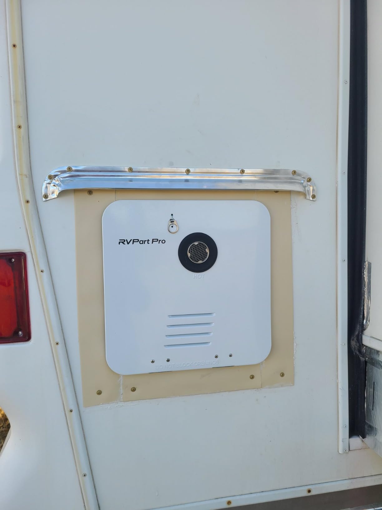 RV Tankless Water Heater, Propane, Black Door, Remote, 12V DC customer photo 1