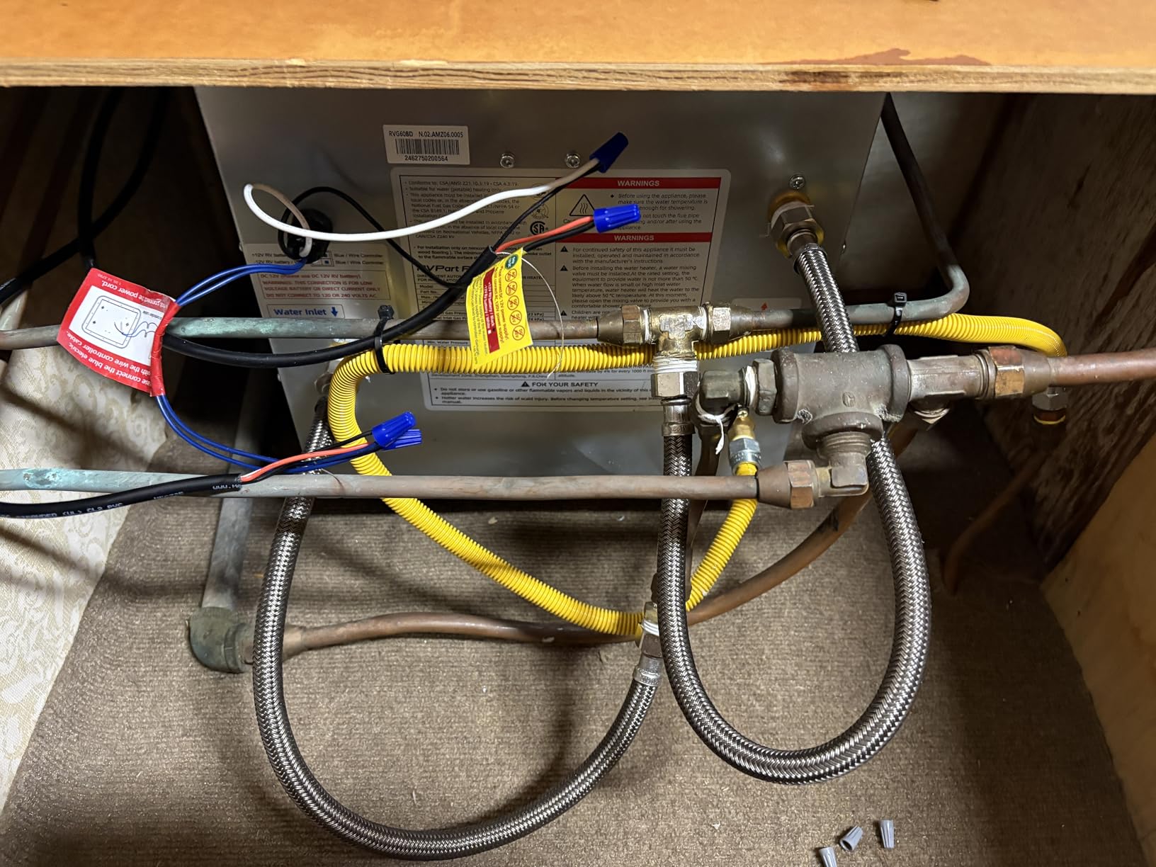 RV Tankless Water Heater, Propane, White Door, Remote, 12V DC customer photo 1