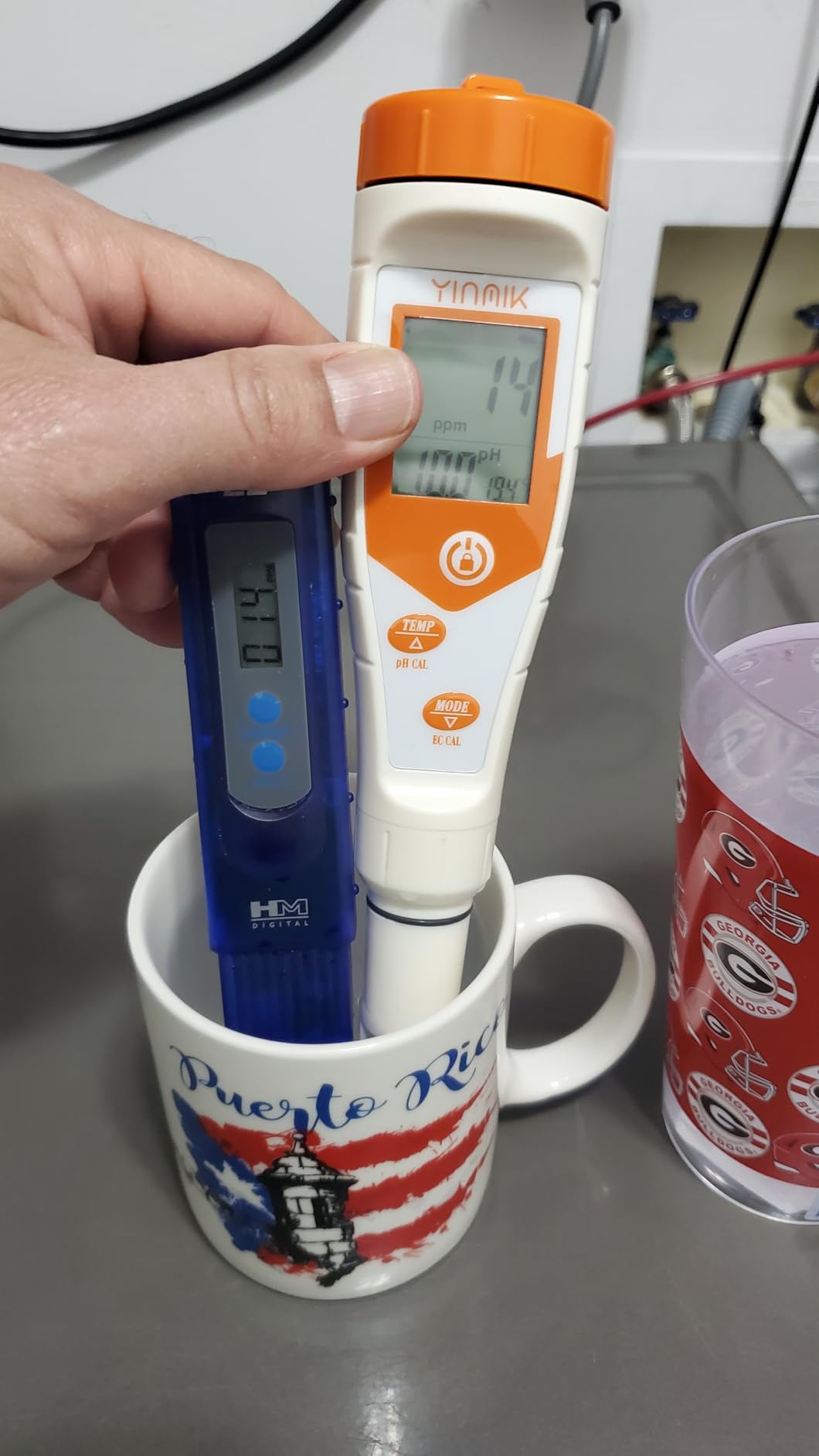 YINMIK pH Meter for Hydroponics, 4 in 1 PPM EC Meter for Plant Nutrients customer photo 1