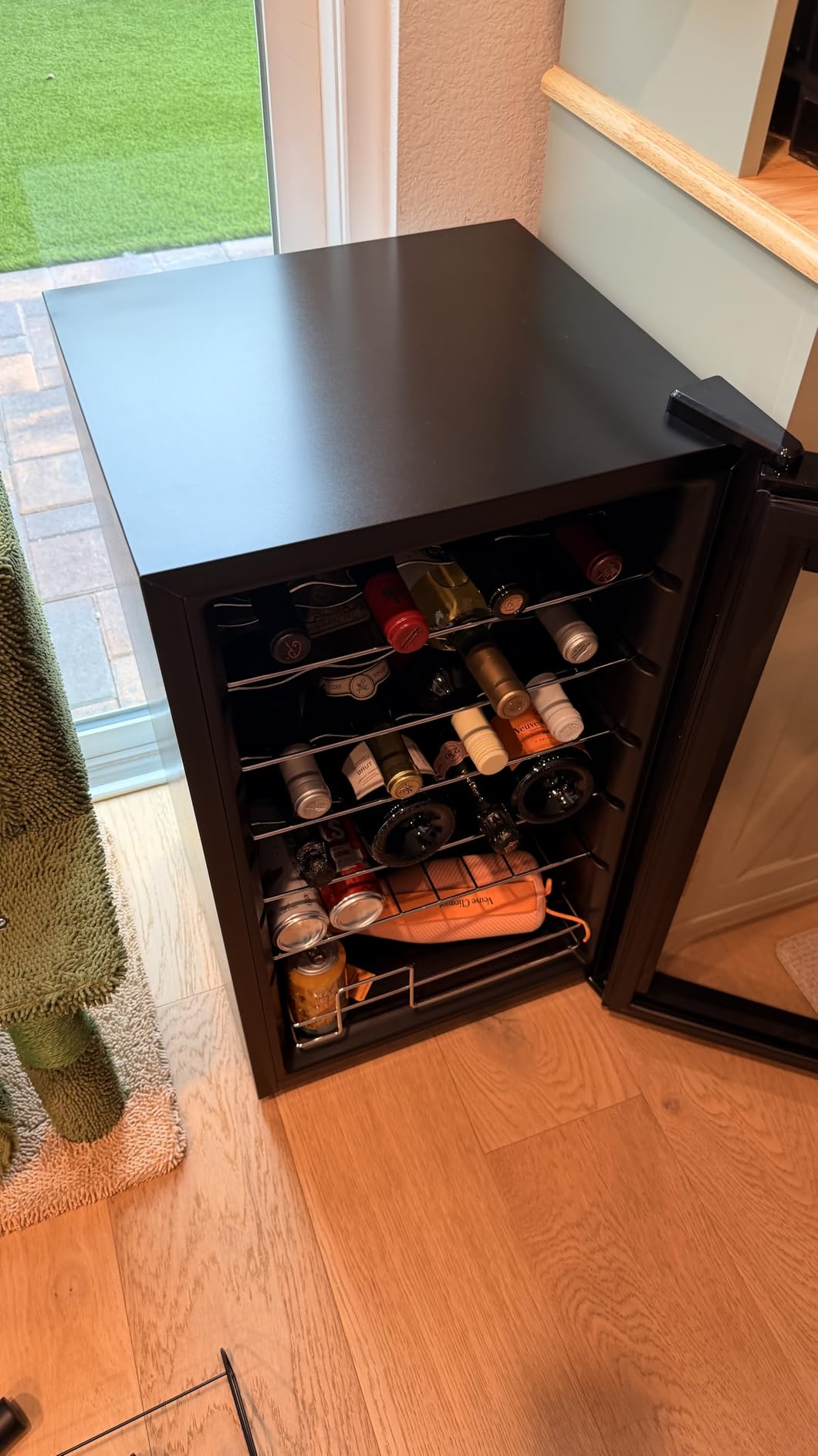 BODEGA 24 Inch Dual Zone Wine Fridge, 46 Bottle Built-in Wine Cooler with Compressor Cooling, Double-Layer UV Glass Door, Digital Thermostat & ≤35dB Quiet - Freestanding Fridge for Home Kitchen Bar customer photo 1