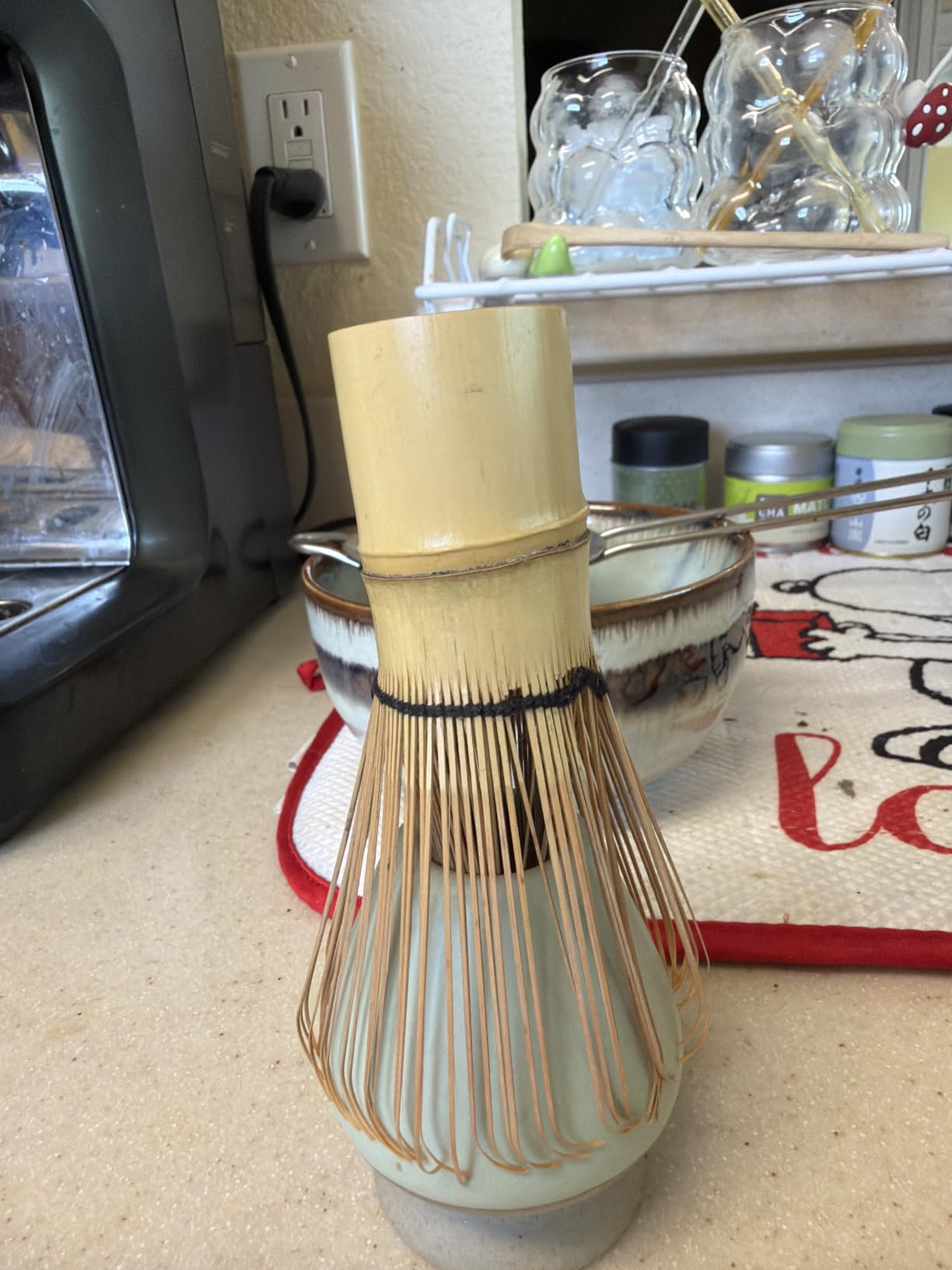 Bamboo Matcha Whisk 80/100/120 Prong, Traditional Japanese Chasen Matcha Stirrer -Authentic Japanese Bamboo Whisk For Matcha Tea (120prongs) customer photo 2